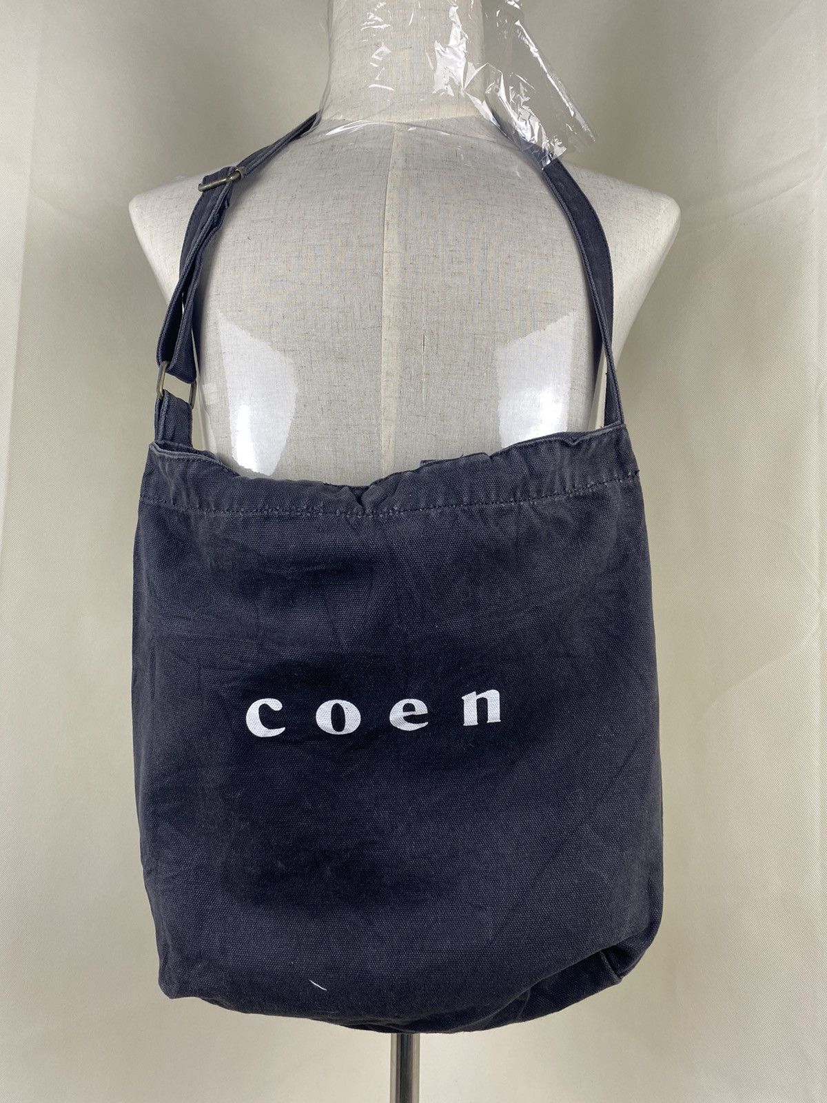 Japanese Brand Coen Canvas Sling / Tote Bag Size ONE SIZE - 1 Thumbnail