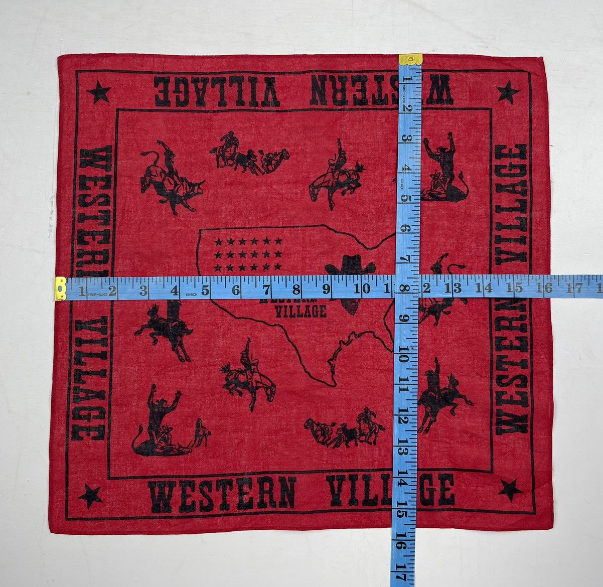 Cowboy Equipment × Vintage western village bandana handkerchief neckerchief HC0157 Size ONE SIZE - 4 Thumbnail