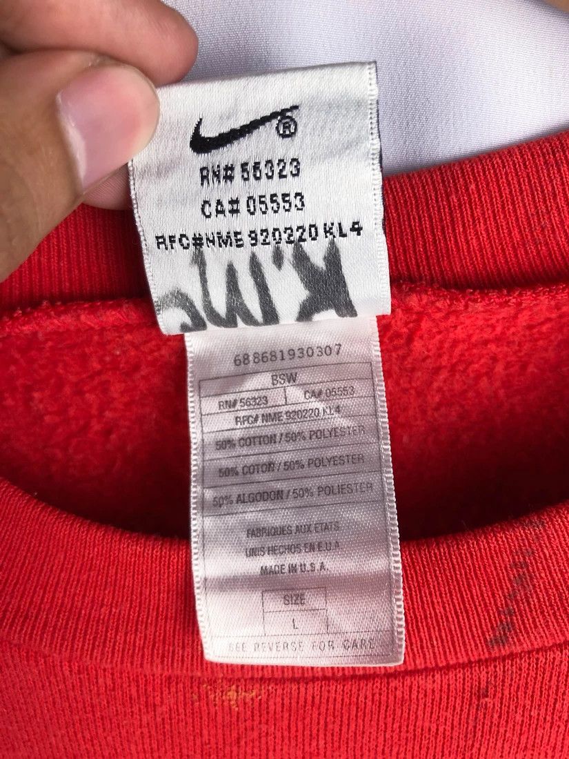 Nike Vintage 90s Nike Swoosh small logo Red Sweatshirt Size US M / EU 48-50 / 2 - 5 Thumbnail