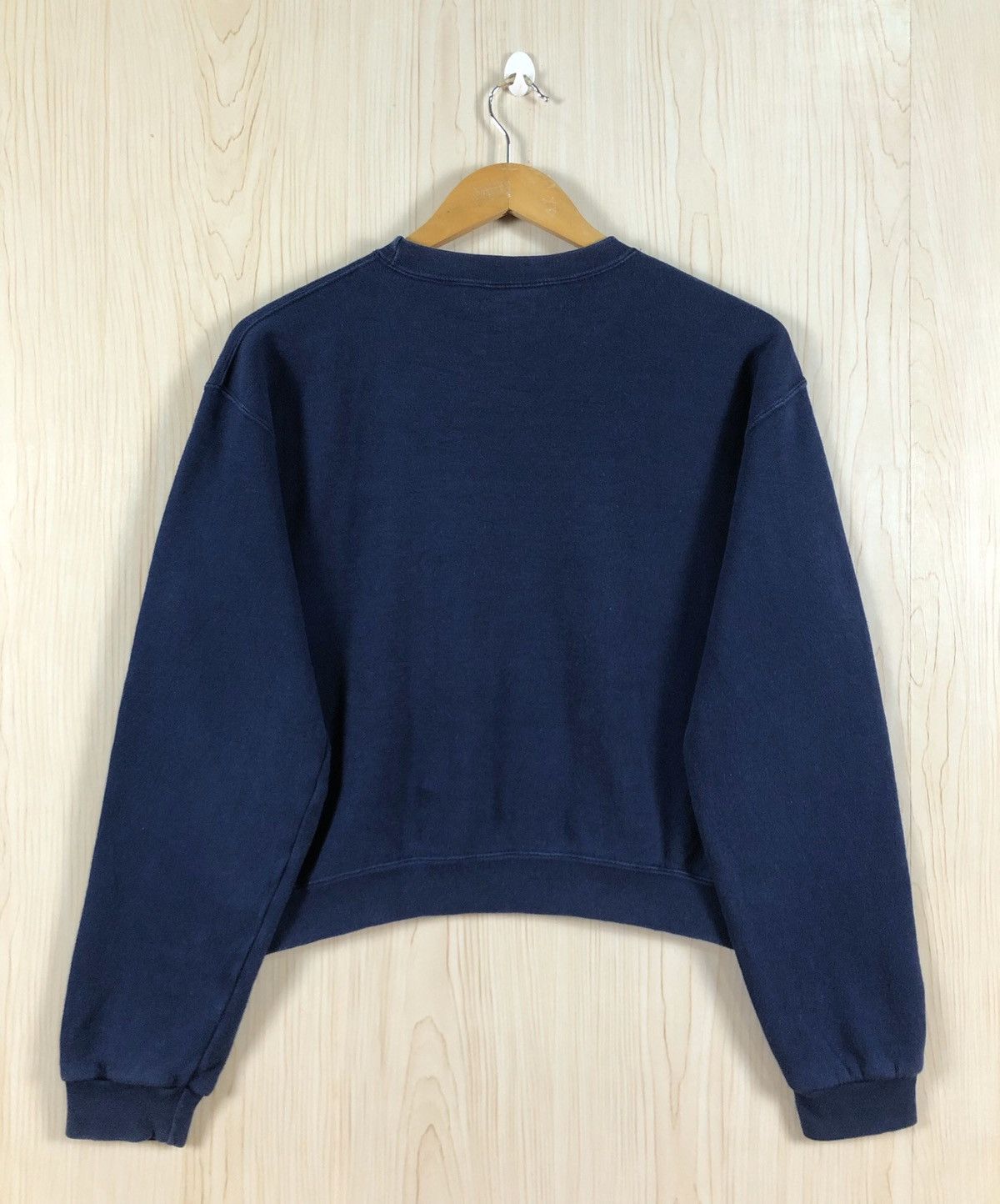 Nike × Vintage vintage 90s Nike Swoosh Blueblack Sweatshirt Size M / US 6-8 / IT 42-44 - 4 Thumbnail