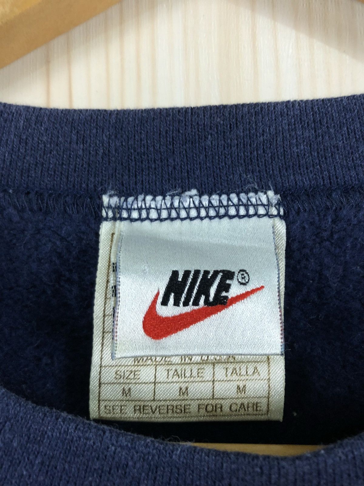 Nike × Vintage vintage 90s Nike Swoosh Blueblack Sweatshirt Size M / US 6-8 / IT 42-44 - 5 Thumbnail