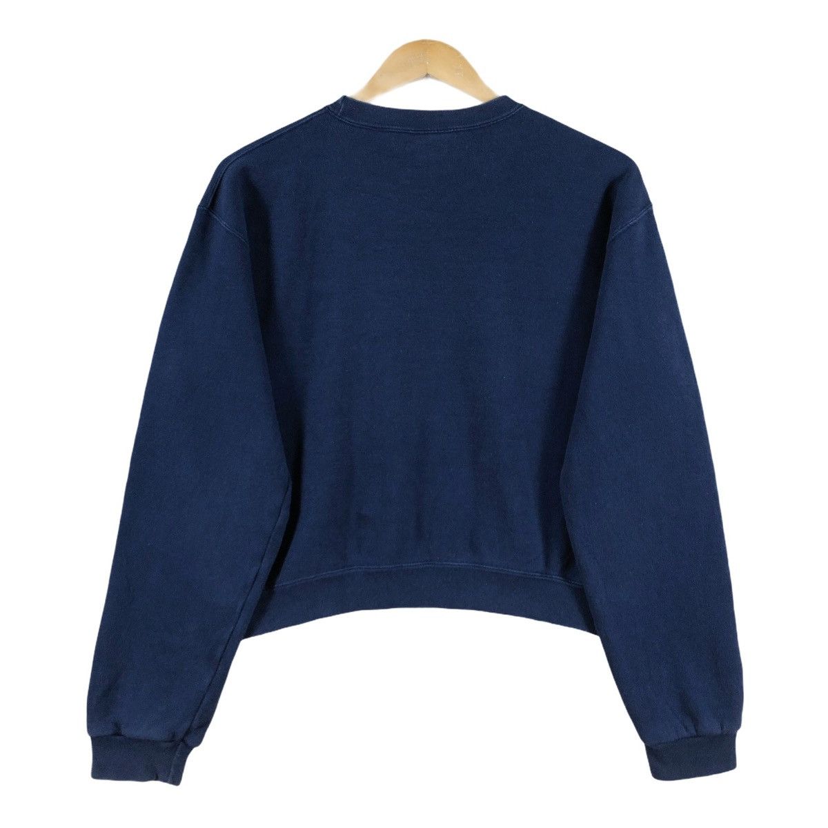 Nike × Vintage vintage 90s Nike Swoosh Blueblack Sweatshirt Size M / US 6-8 / IT 42-44 - 2 Thumbnail