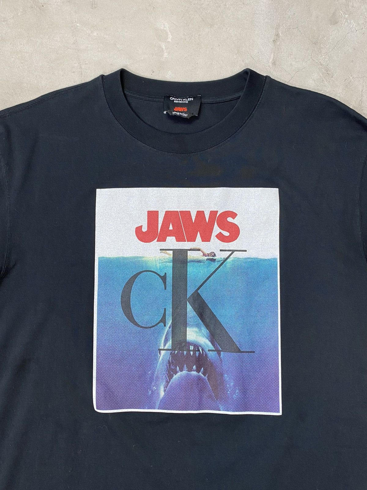 Calvin Klein 205W39NYC Calvin Klein (By Raf Final Collection) JAWS Graphic Tee Size US M / EU 48-50 / 2 - 4 Thumbnail