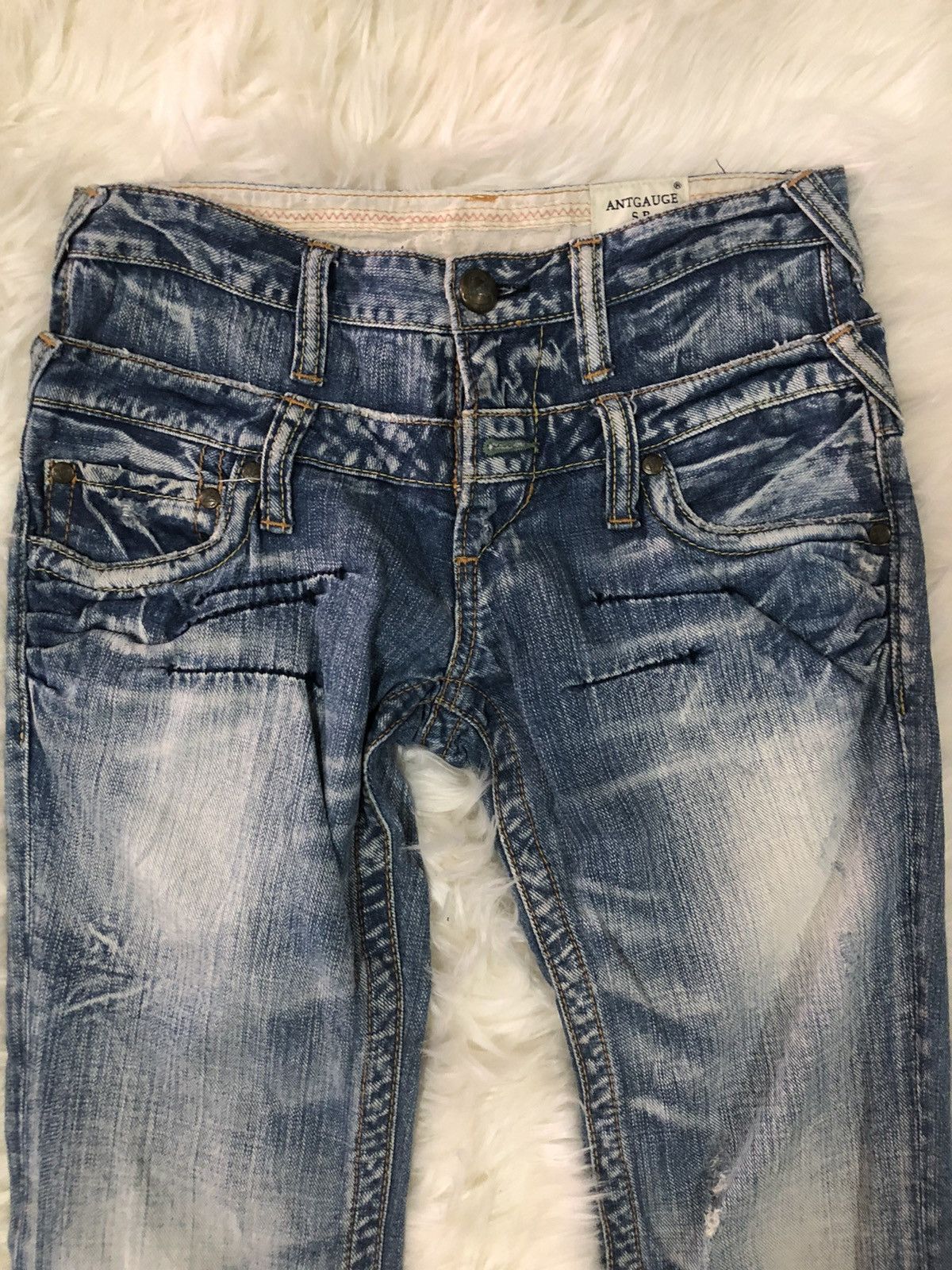 Designer × Japanese Brand Antgauge S.P. Platinum Brand Double Waist Design Size US 29 - 2 Thumbnail