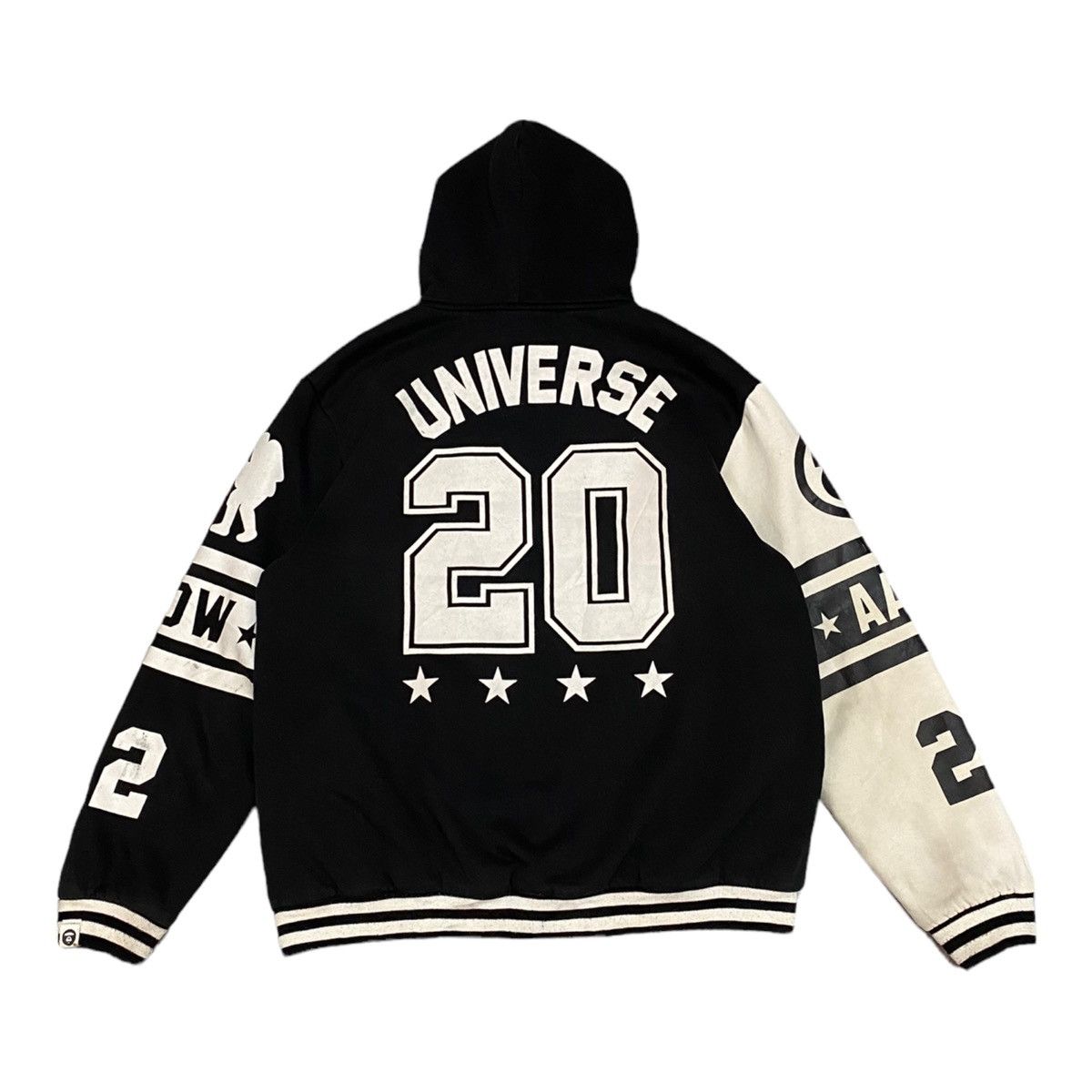 Japanese Brand BAPE🔥A BATHING APE 20 UNIVERSE VARSITY JACKET HOODIE Size US M / EU 48-50 / 2 - 4 Thumbnail