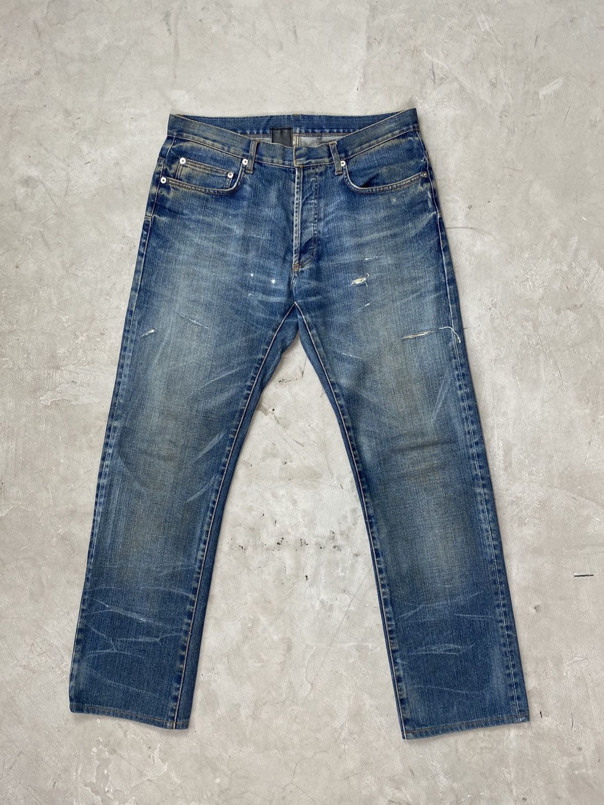 Dior Washed / Lightly Distressed Denim Jeans