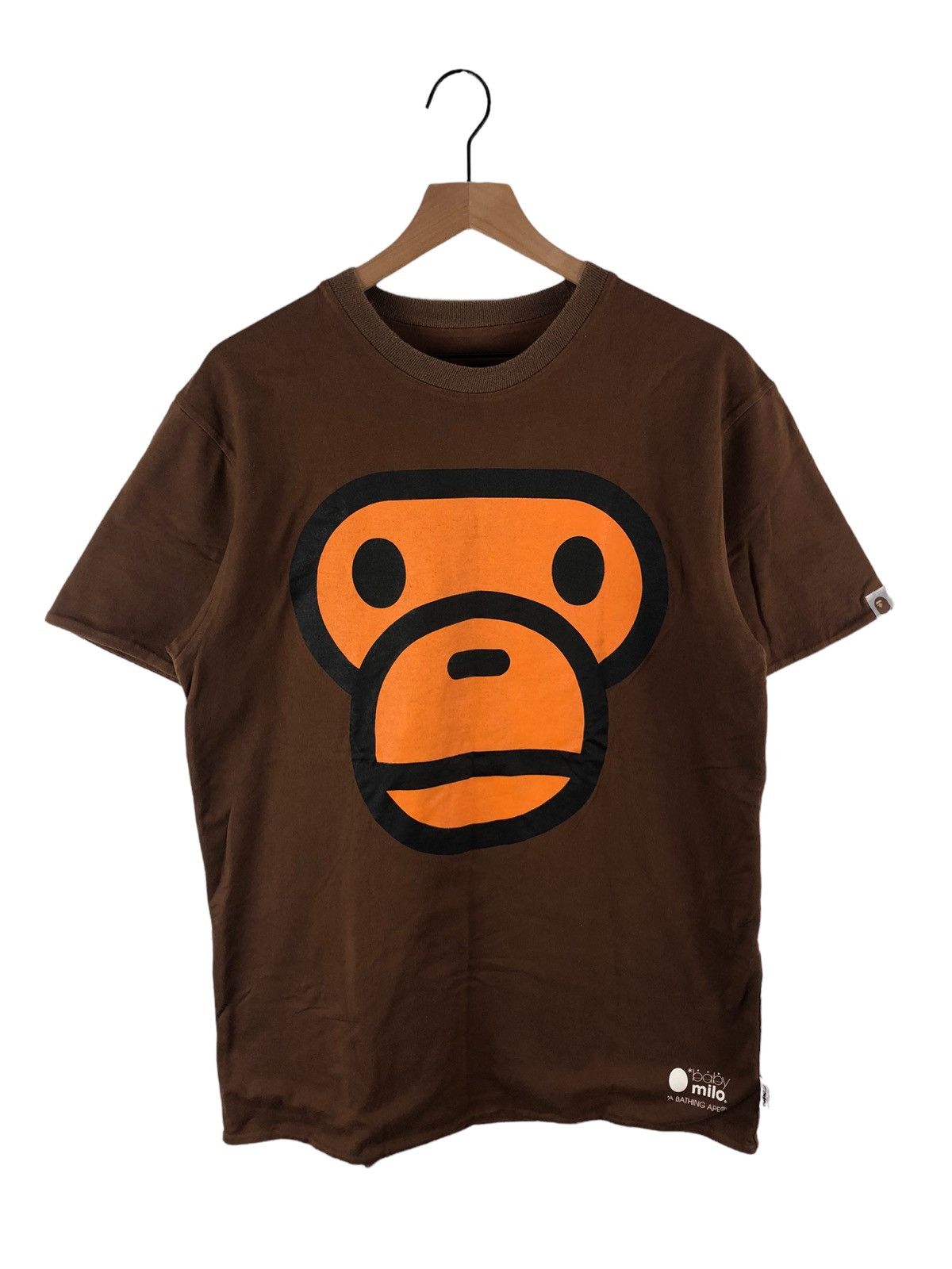 image of Og Bape Big Face Logo Tee 100% Authentic in Brown, Men's (Size Large)