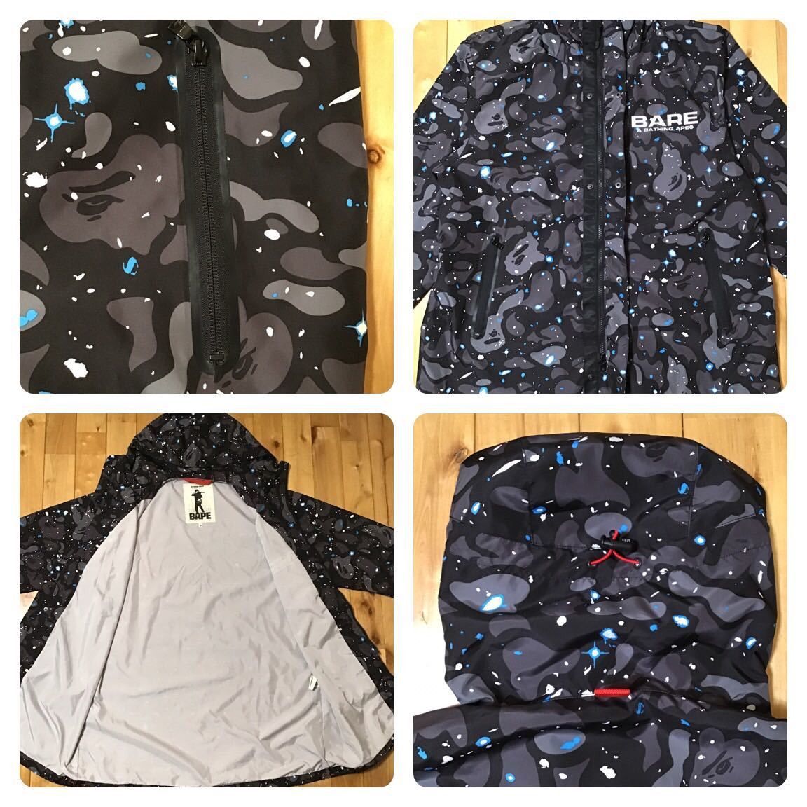 Bape BAPE SPACE CAMO LONG HOODIE JACKET Black Size US M / EU 48-50 / 2 - 5 Thumbnail
