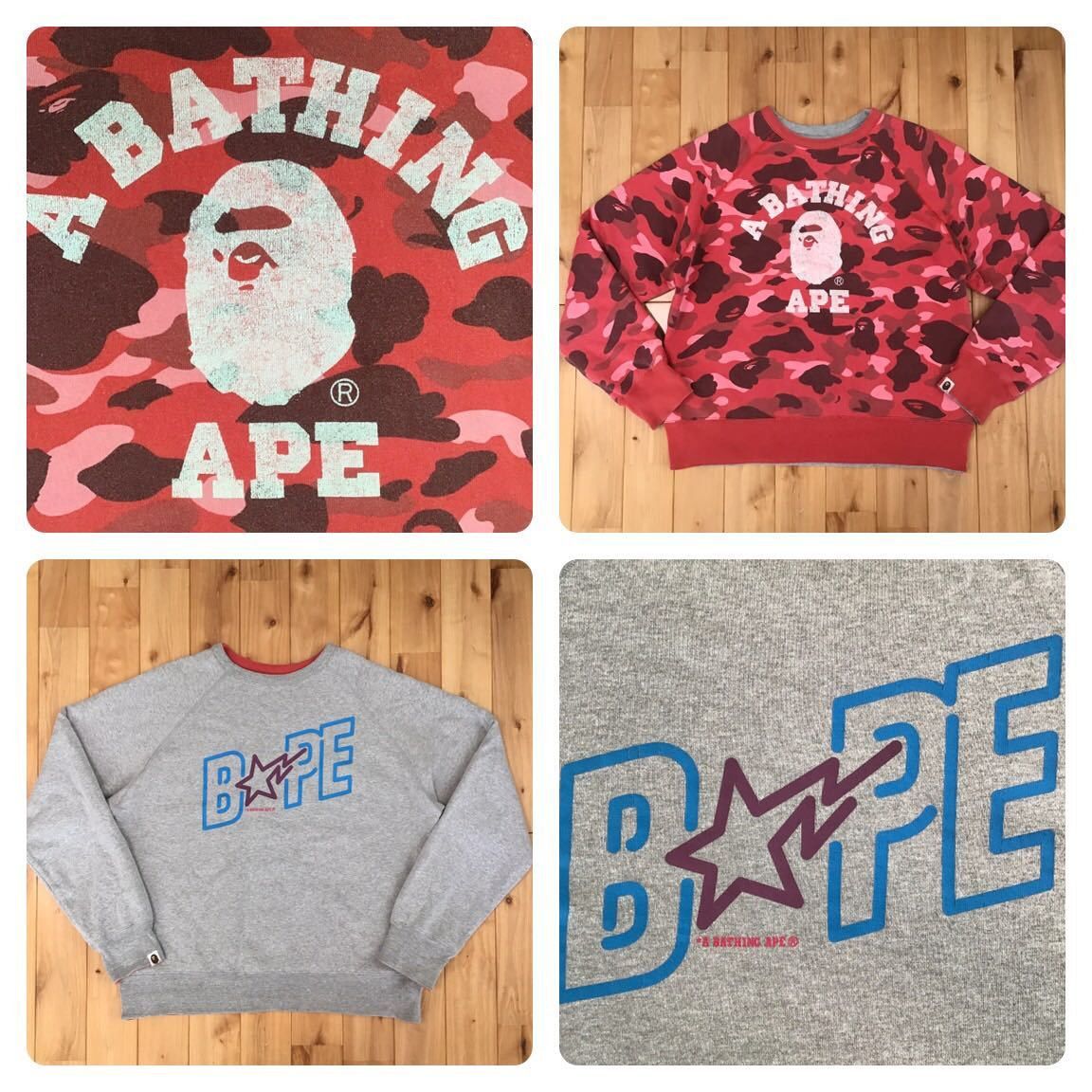 Bape 🔥Reversible🔥 BAPE sta sweat shirt red camo Size US S / EU 44-46 / 1 - 1 Thumbnail