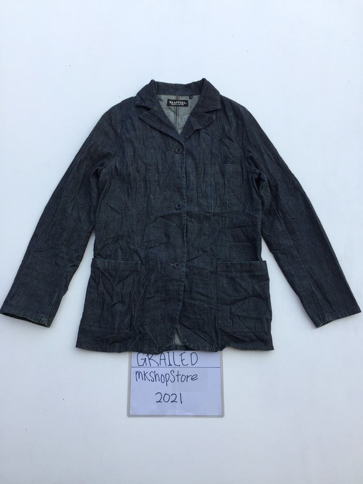 Japanese Brand × Vintage 💥last call💥Japanese Brappers Famous Brand Denim Jacket Size US M / EU 48-50 / 2 - 2 Thumbnail