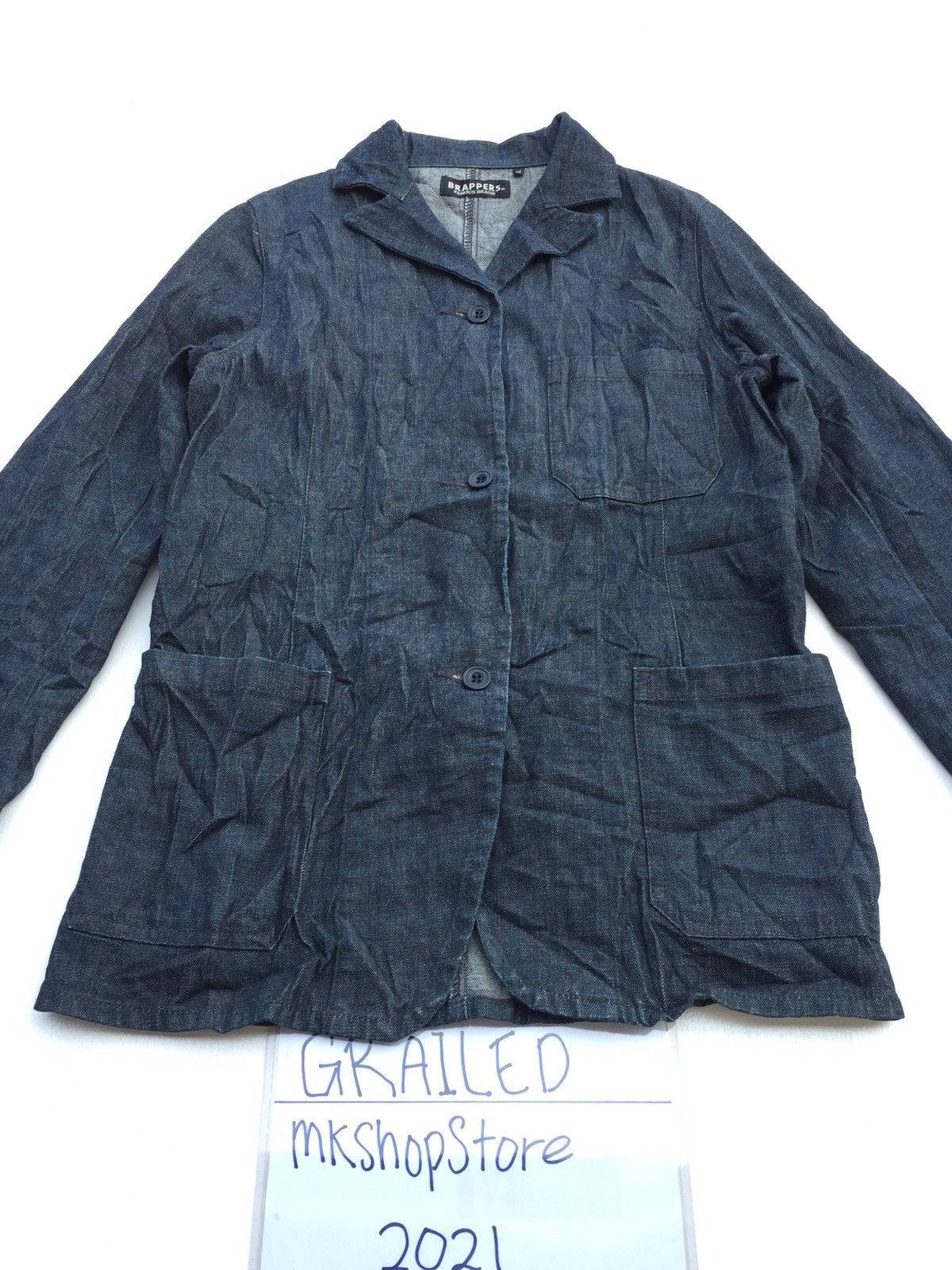 Japanese Brand × Vintage 💥last call💥Japanese Brappers Famous Brand Denim Jacket Size US M / EU 48-50 / 2 - 1 Thumbnail