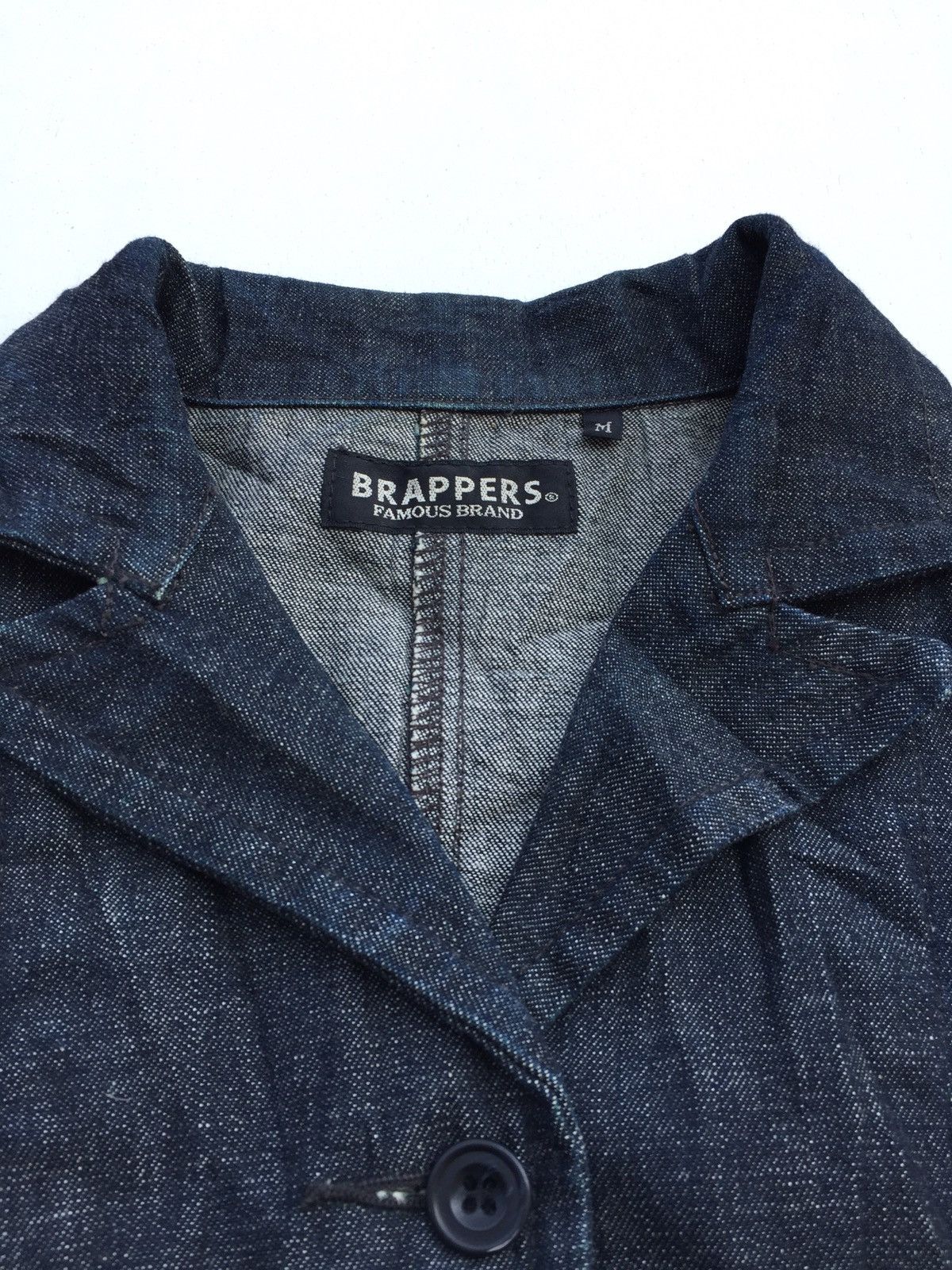Japanese Brand × Vintage 💥last call💥Japanese Brappers Famous Brand Denim Jacket Size US M / EU 48-50 / 2 - 3 Thumbnail