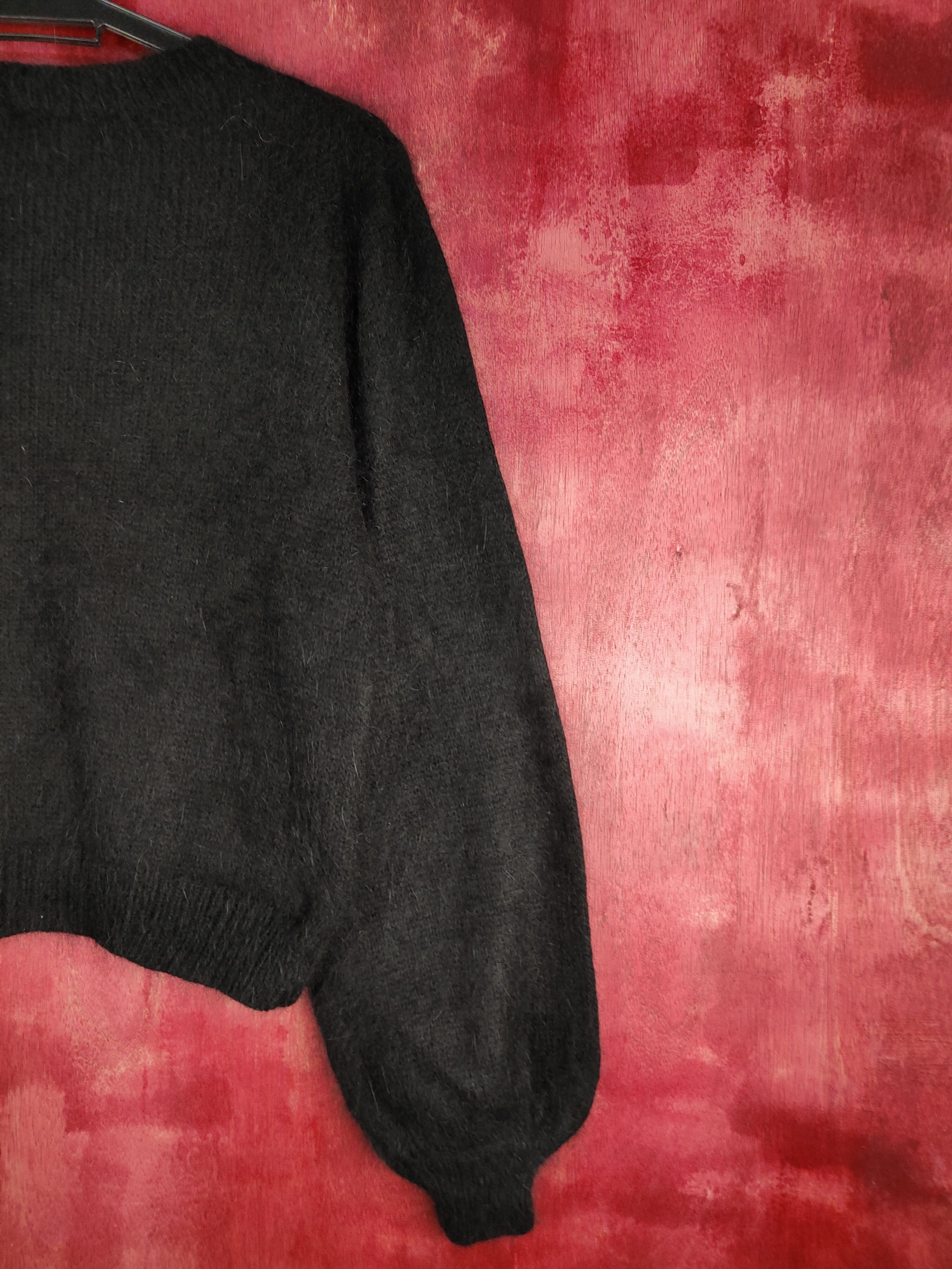 Homespun Knitwear Japanese Brand Black Shag Shaggy Fur Mohair Knitwear #216B Size M / US 6-8 / IT 42-44 - 9 Thumbnail
