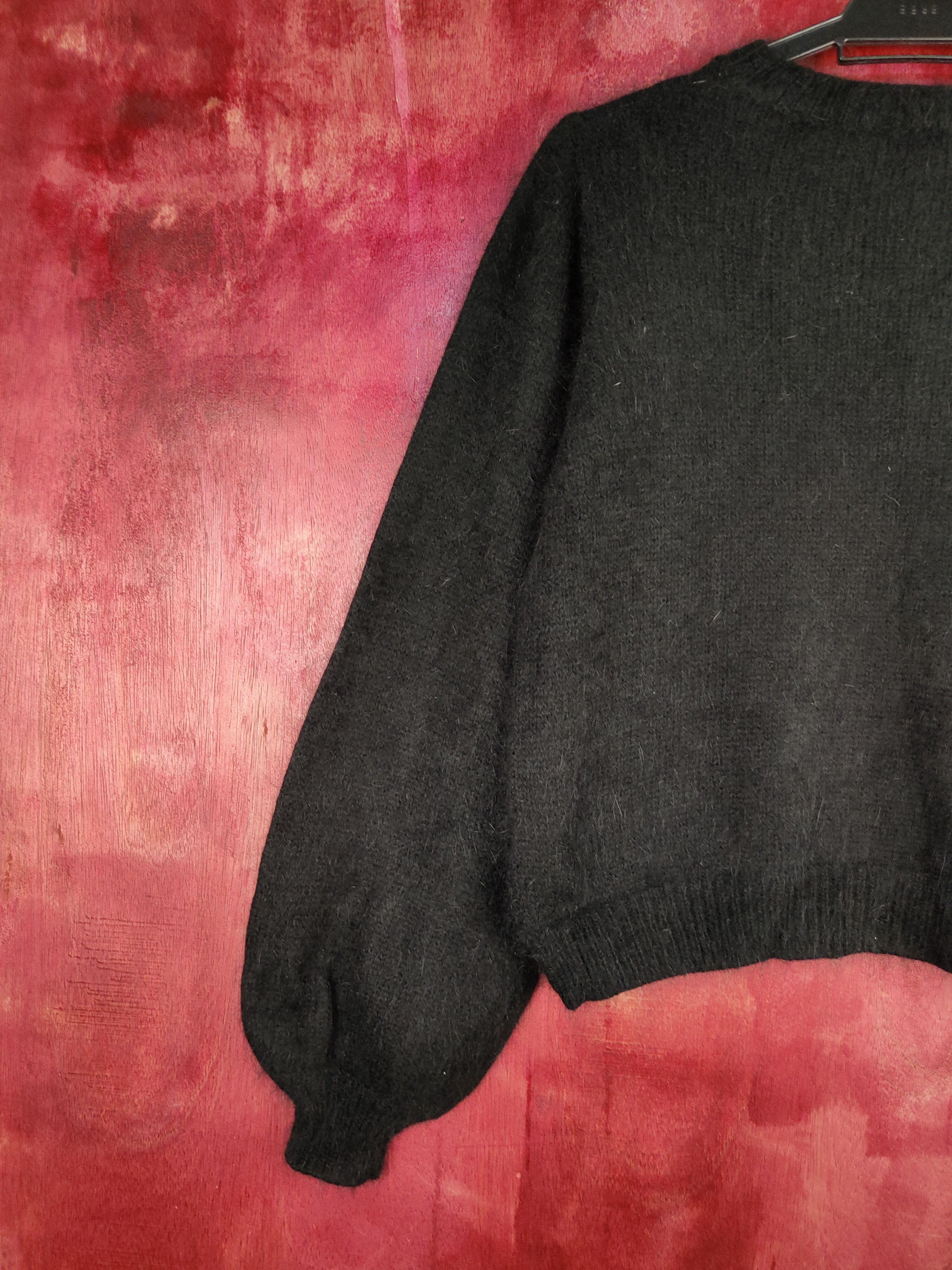 Homespun Knitwear Japanese Brand Black Shag Shaggy Fur Mohair Knitwear #216B Size M / US 6-8 / IT 42-44 - 8 Thumbnail