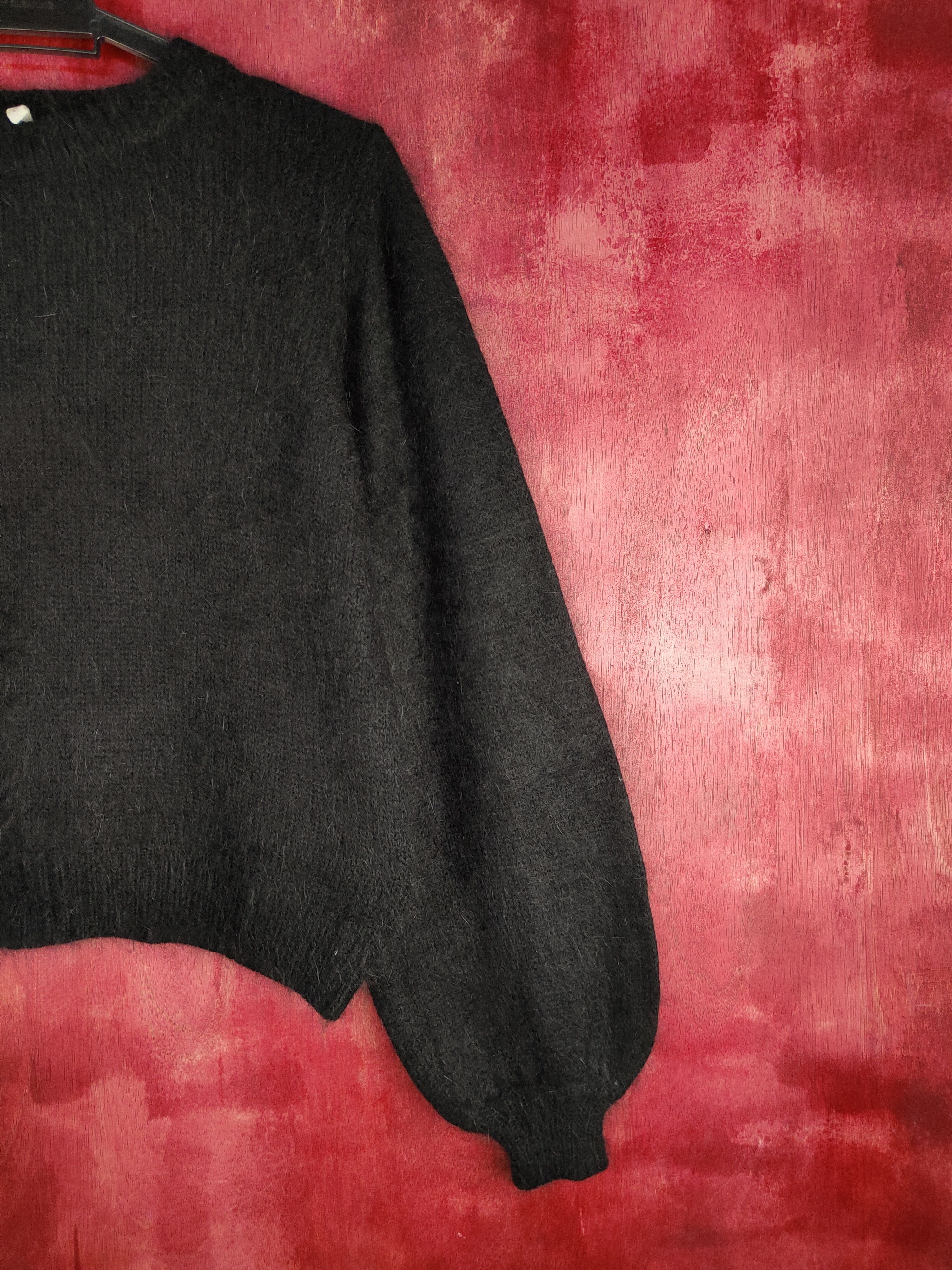 Homespun Knitwear Japanese Brand Black Shag Shaggy Fur Mohair Knitwear #216B Size M / US 6-8 / IT 42-44 - 5 Thumbnail