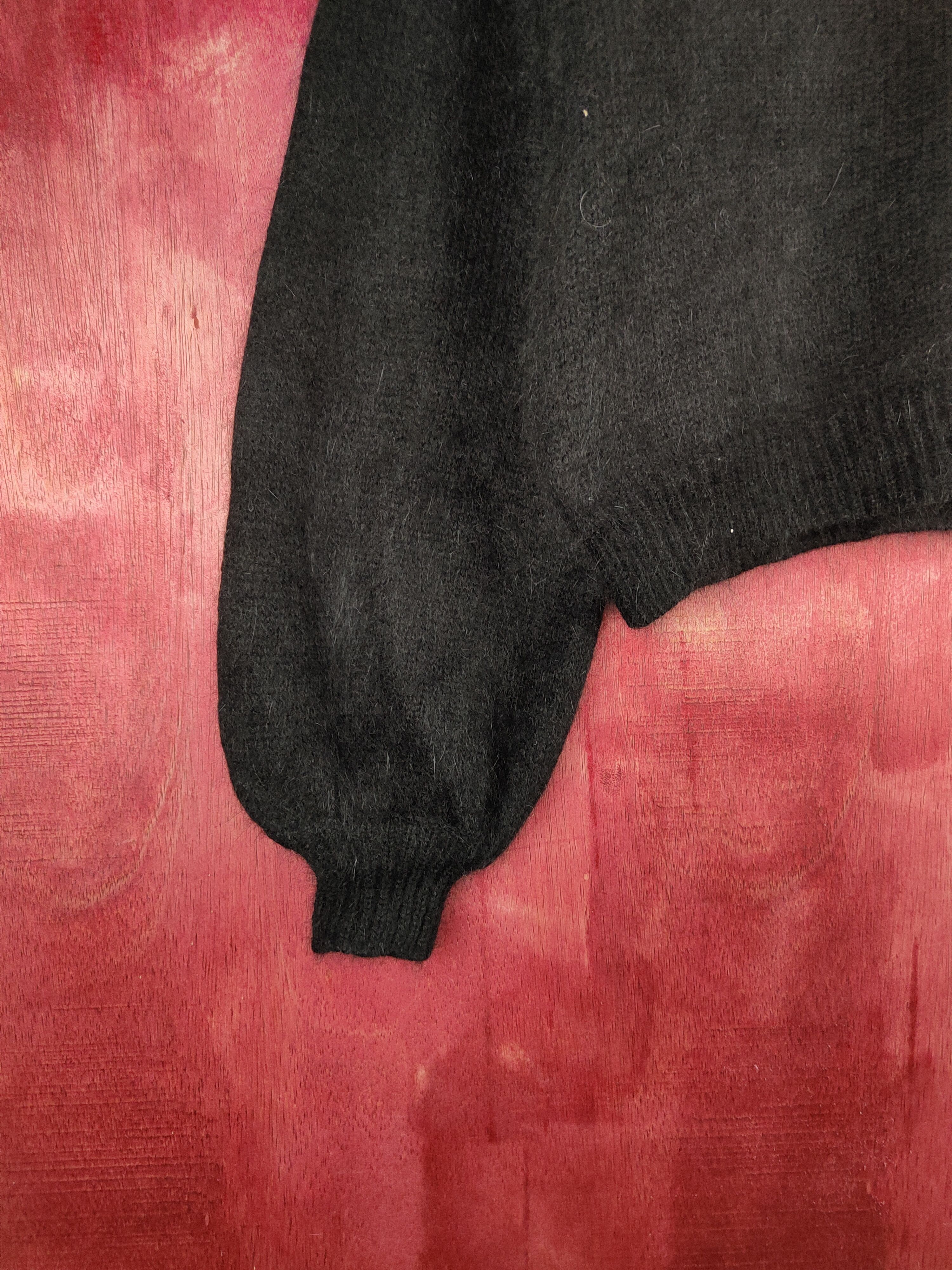Homespun Knitwear Japanese Brand Black Shag Shaggy Fur Mohair Knitwear #216B Size M / US 6-8 / IT 42-44 - 4 Thumbnail