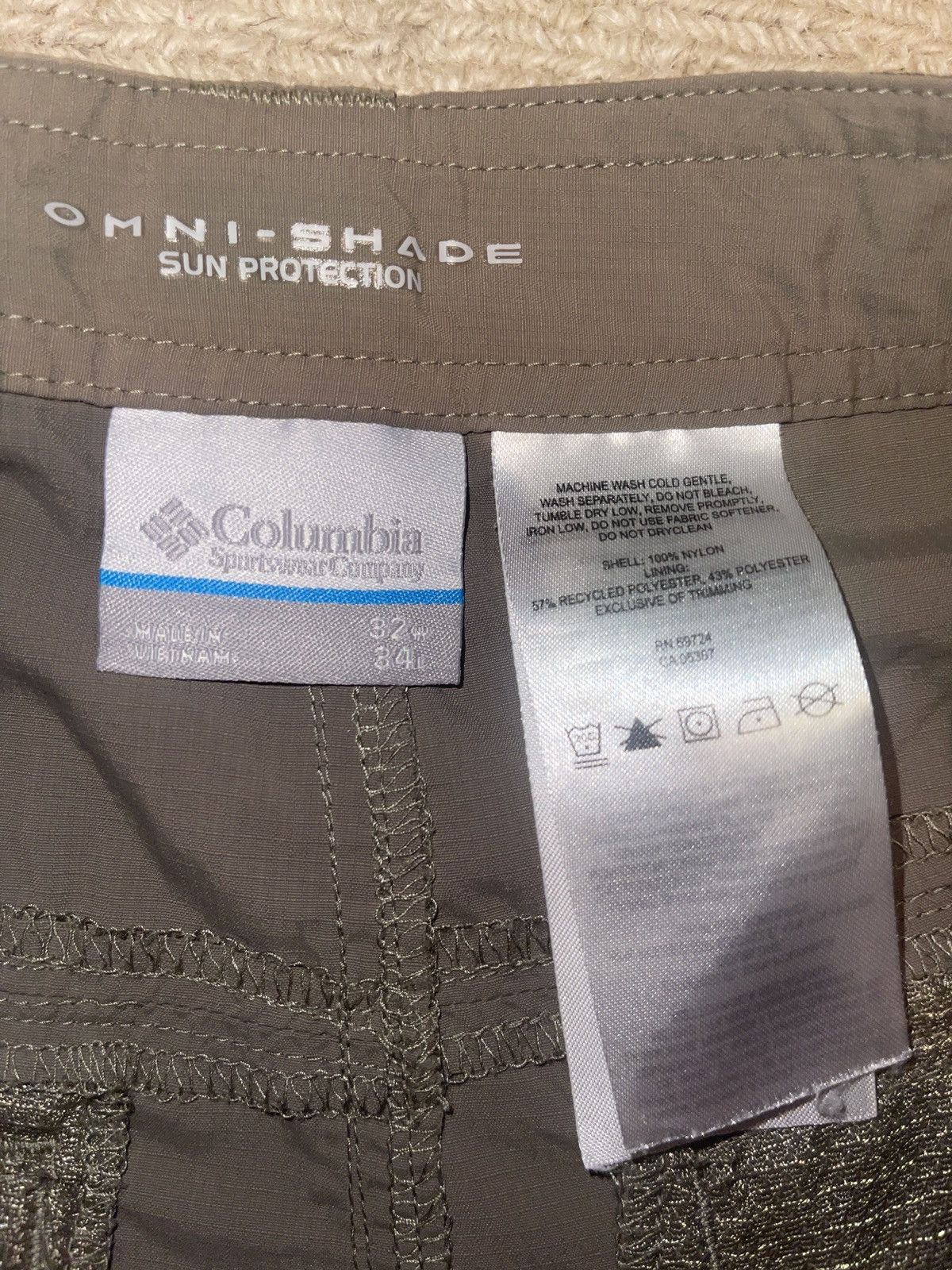 Columbia Columbia Omni-Shade Nylon Belted Convertible Hiking Pants Size US 32 / EU 48 - 3 Thumbnail