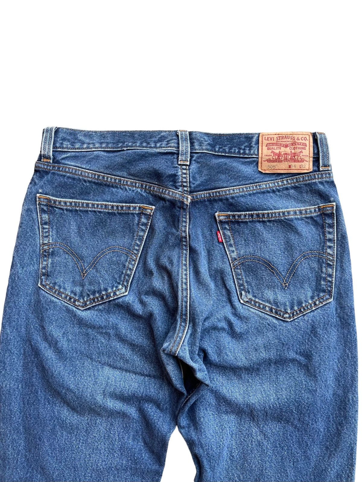 Levi's Vintage Levis 505 Regular Fit Made Lesotho Denim Jeans Size US 34 / EU 50 - 12 Thumbnail
