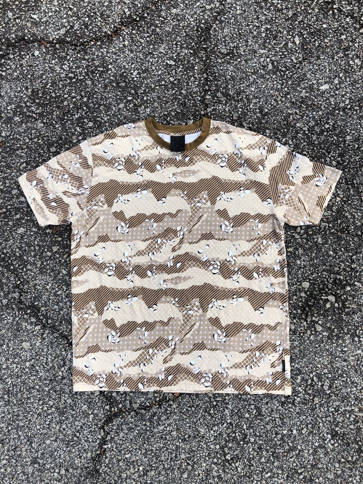 image of Vintage Swagger Us Camo Printed Tshirt in Camo Brown, Men's (Size XL)