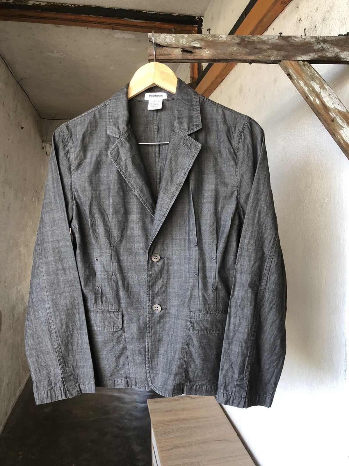 Issey Miyake Vintage Issey Miyake Plantation Denim Light Jackets Size M / US 6-8 / IT 42-44 - 5 Thumbnail