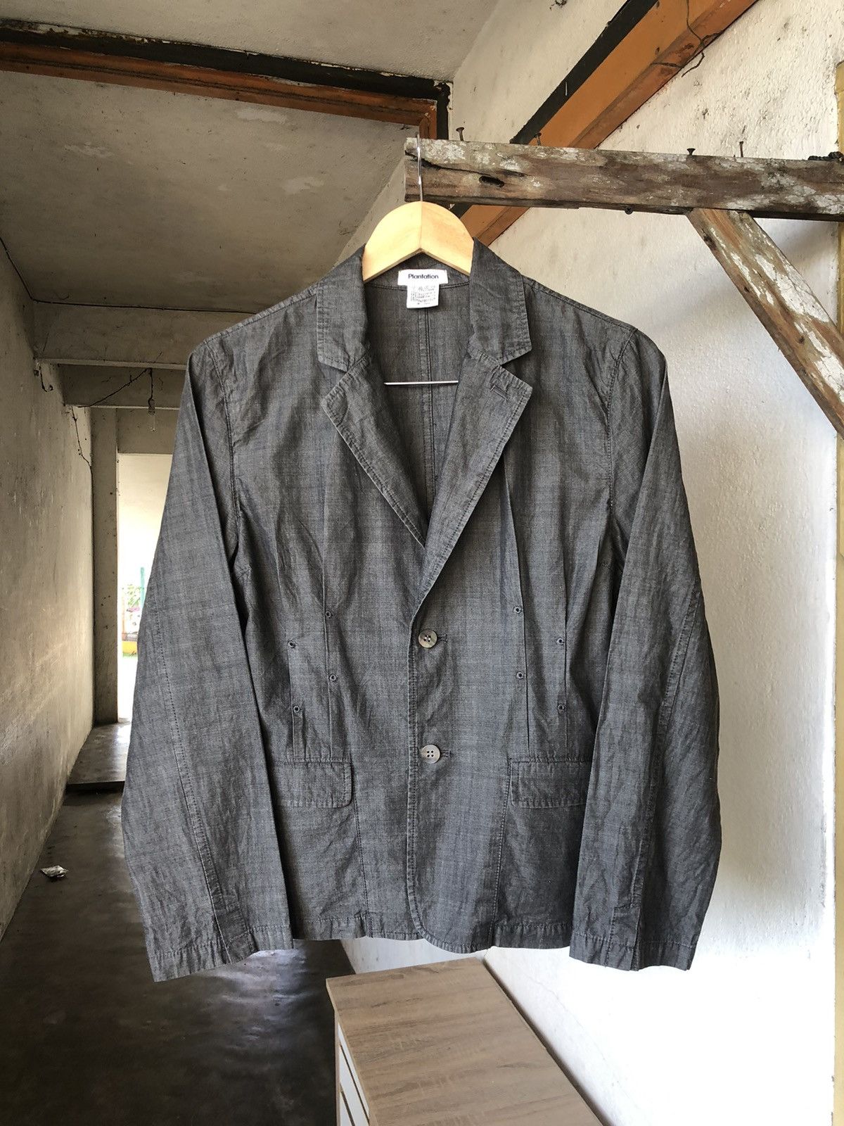 Issey Miyake Vintage Issey Miyake Plantation Denim Light Jackets Size M / US 6-8 / IT 42-44 - 3 Thumbnail