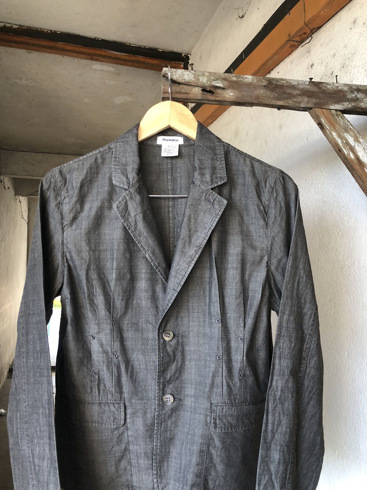 Issey Miyake Vintage Issey Miyake Plantation Denim Light Jackets Size M / US 6-8 / IT 42-44 - 11 Thumbnail