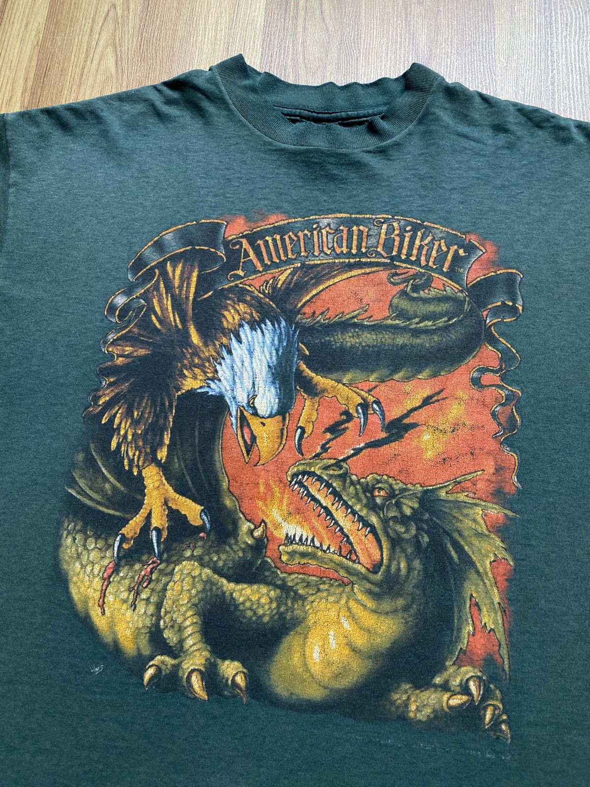 Vintage Harley Davidson 3D Emblem Eagle Dragon American Biker TShirt Size US XL / EU 56 / 4 - 2 Thumbnail