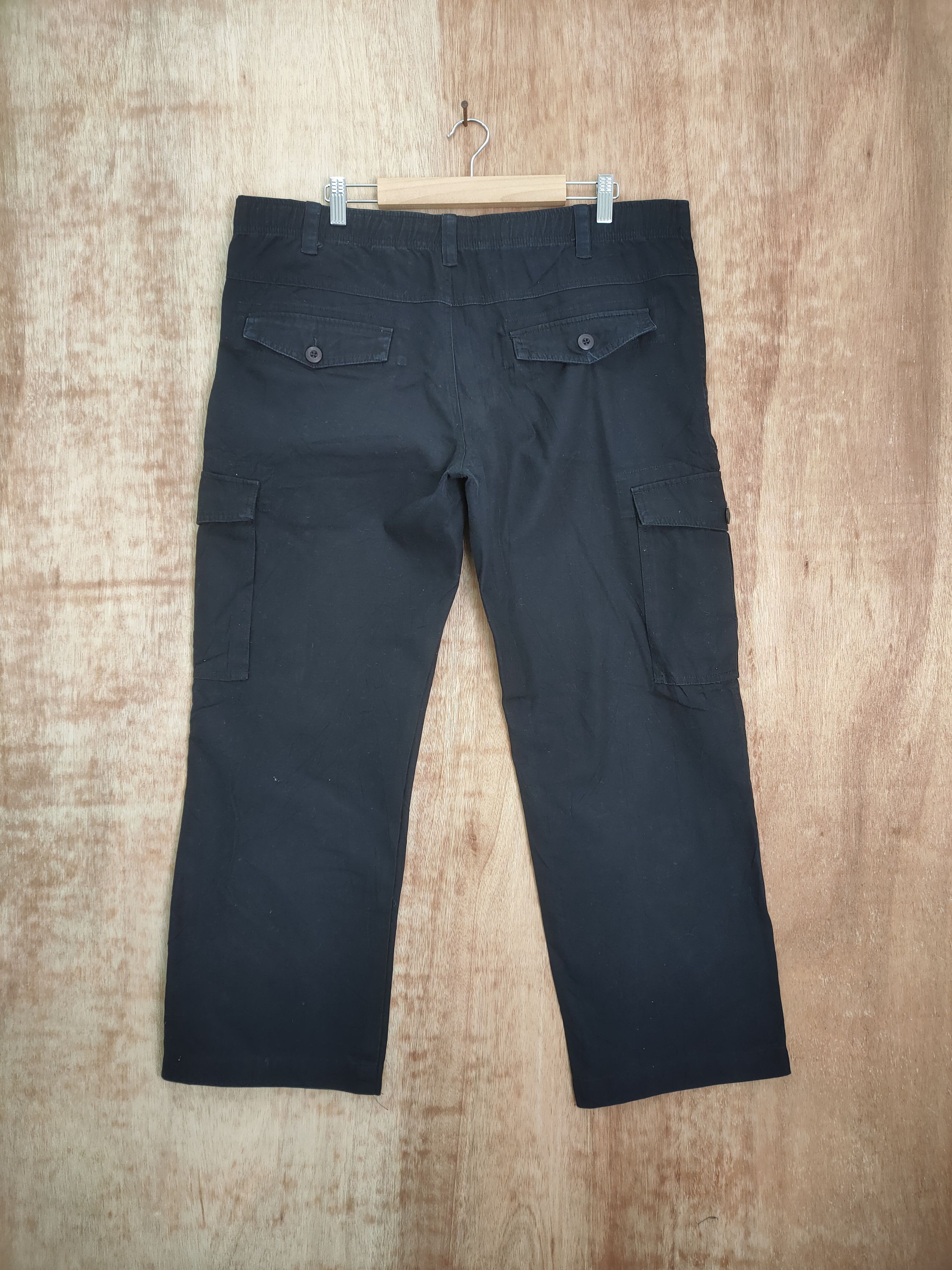 Japanese Brand SUFFUSE BLACK CARGO PANTS Size US 36 / EU 52 - 2 Thumbnail