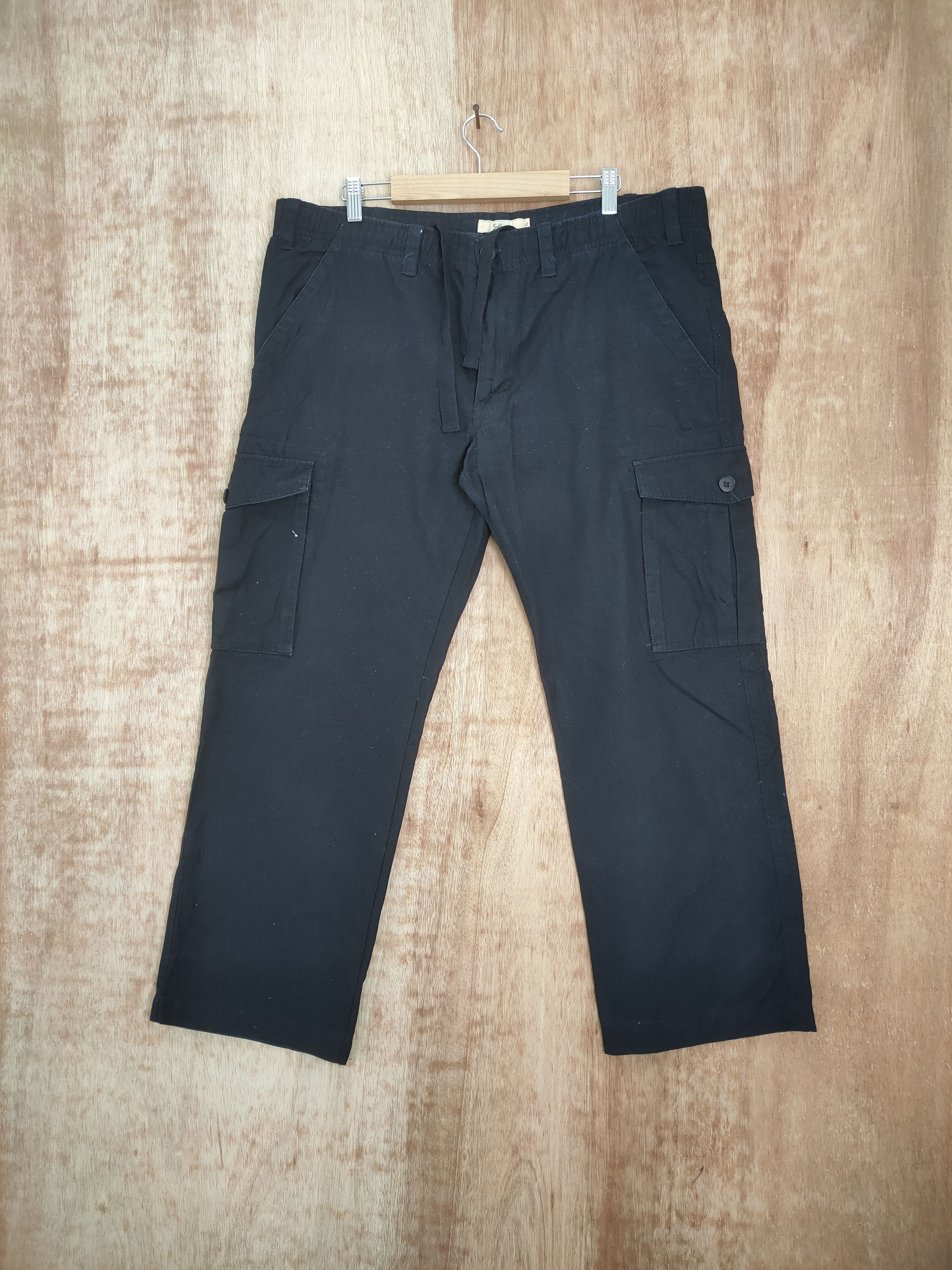 Japanese Brand SUFFUSE BLACK CARGO PANTS Size US 36 / EU 52 - 1 Thumbnail
