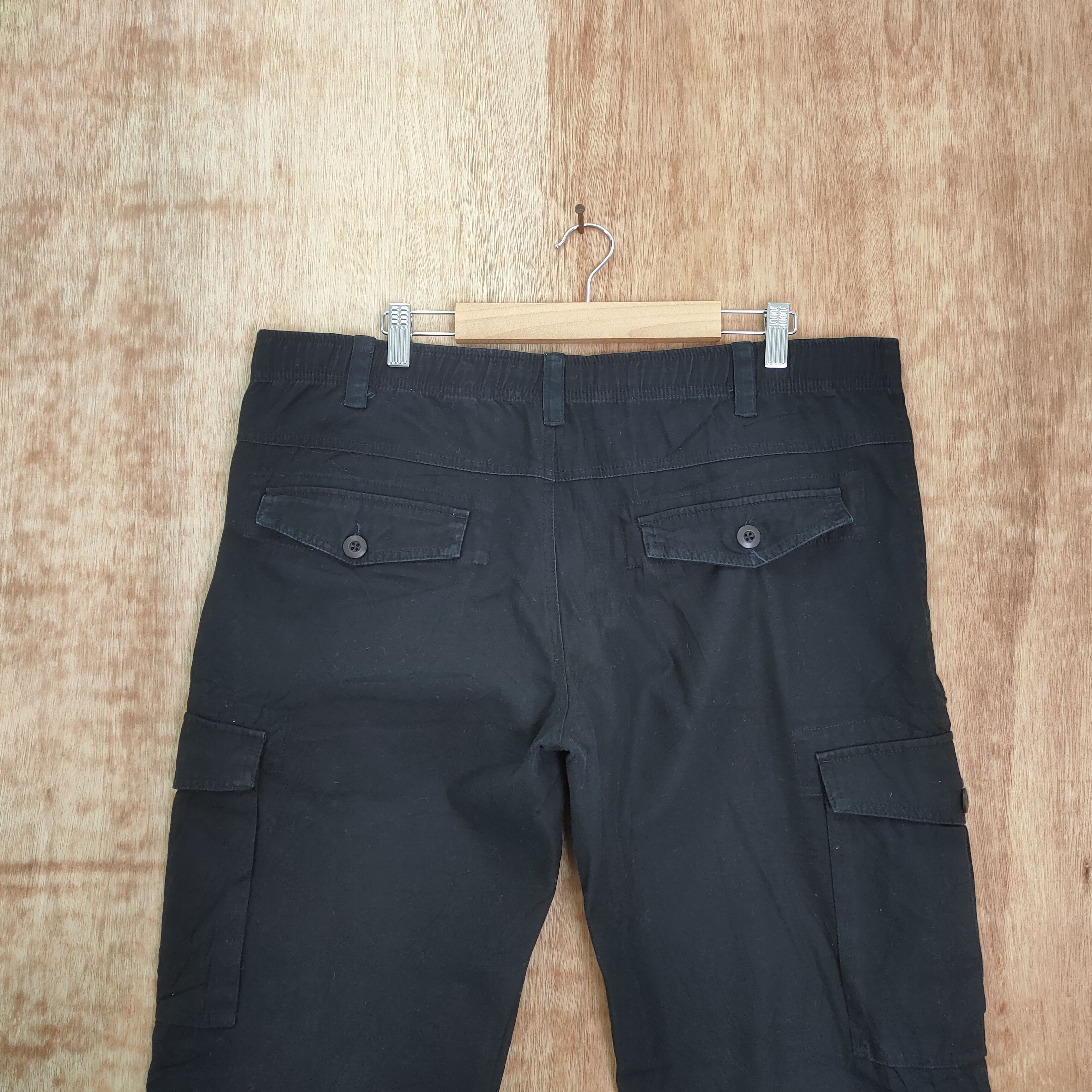 Japanese Brand SUFFUSE BLACK CARGO PANTS Size US 36 / EU 52 - 8 Thumbnail