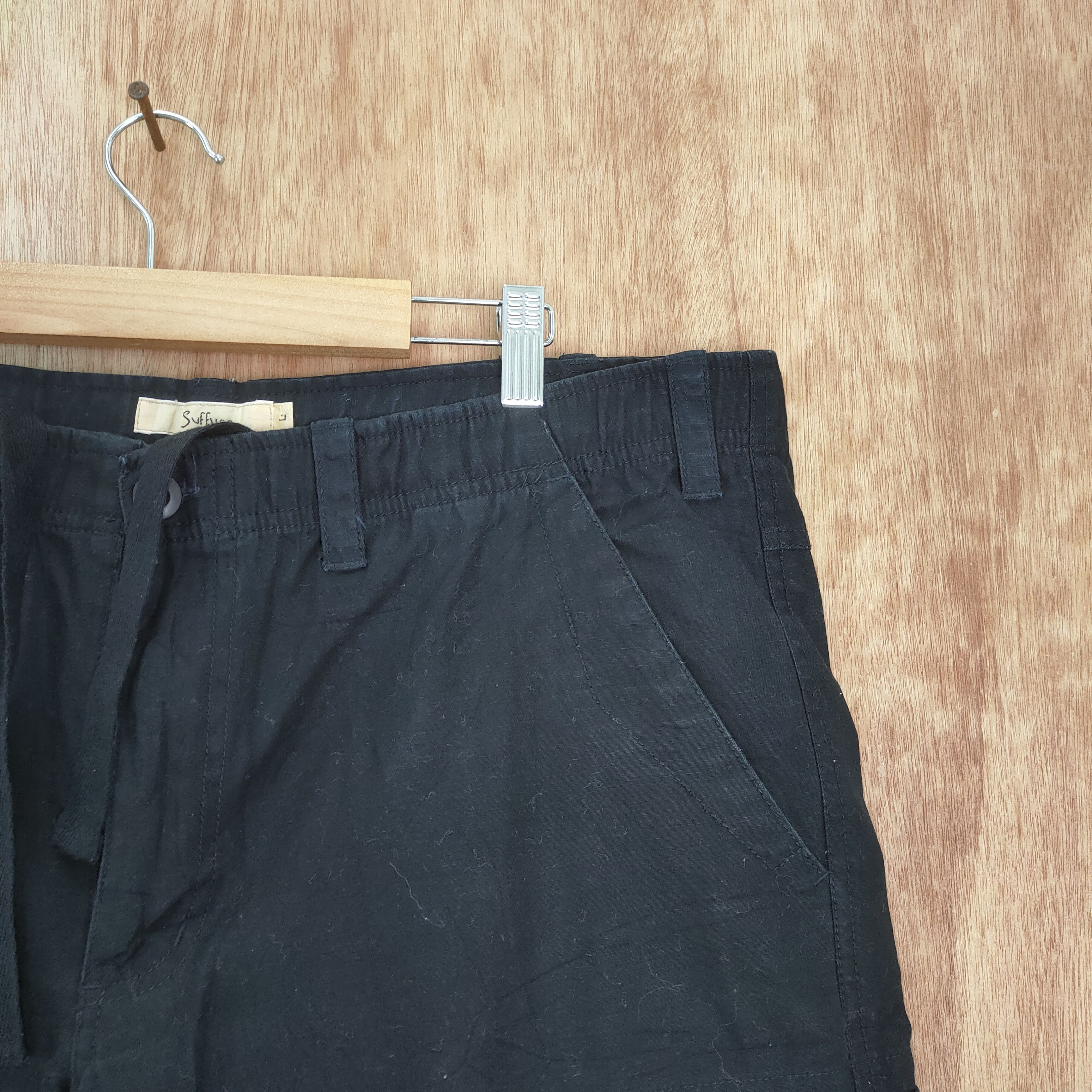 Japanese Brand SUFFUSE BLACK CARGO PANTS Size US 36 / EU 52 - 13 Thumbnail