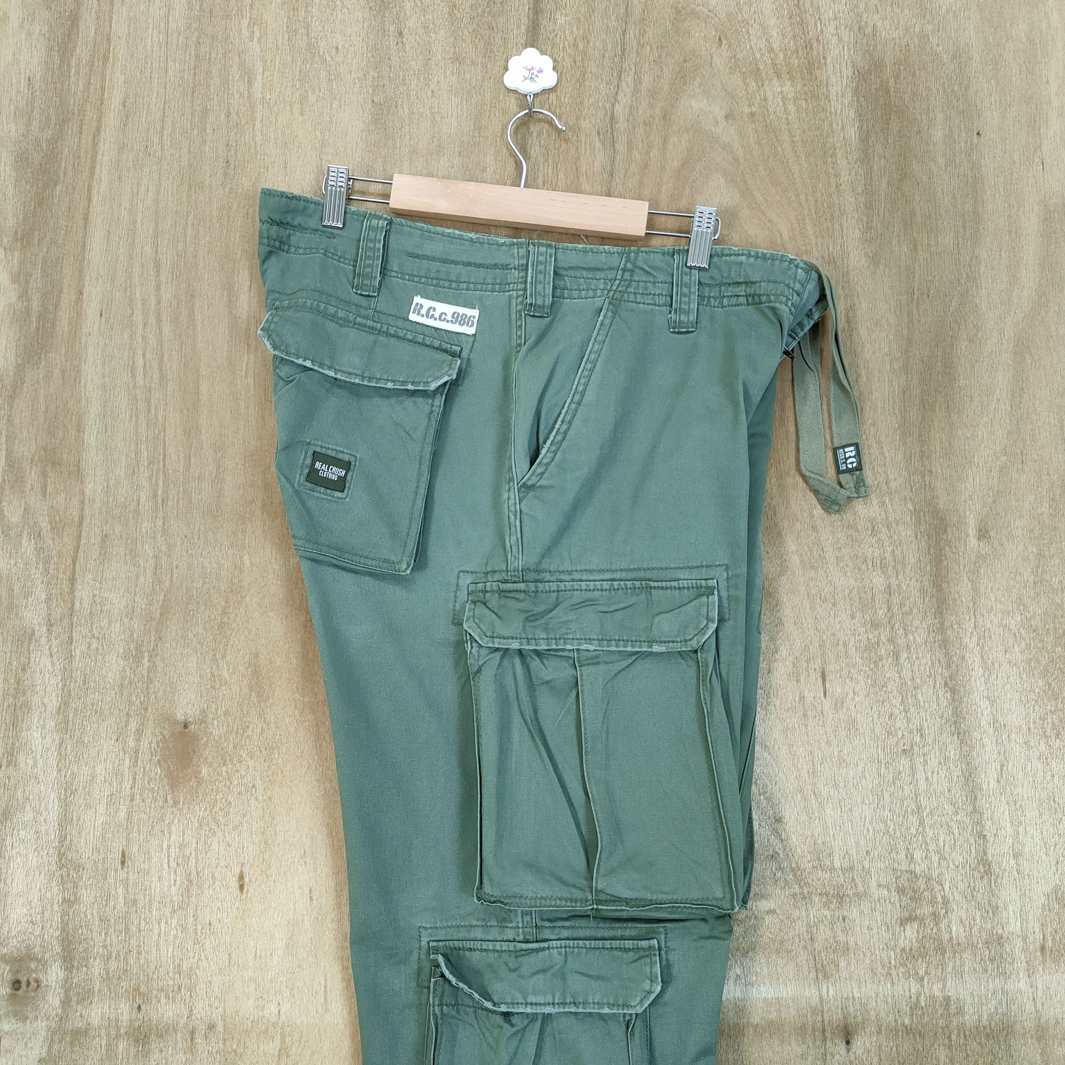 Japanese Brand 9 POCKET VINTAGE RCC FADED CARGO PANTS Size US 36 / EU 52 - 10 Thumbnail