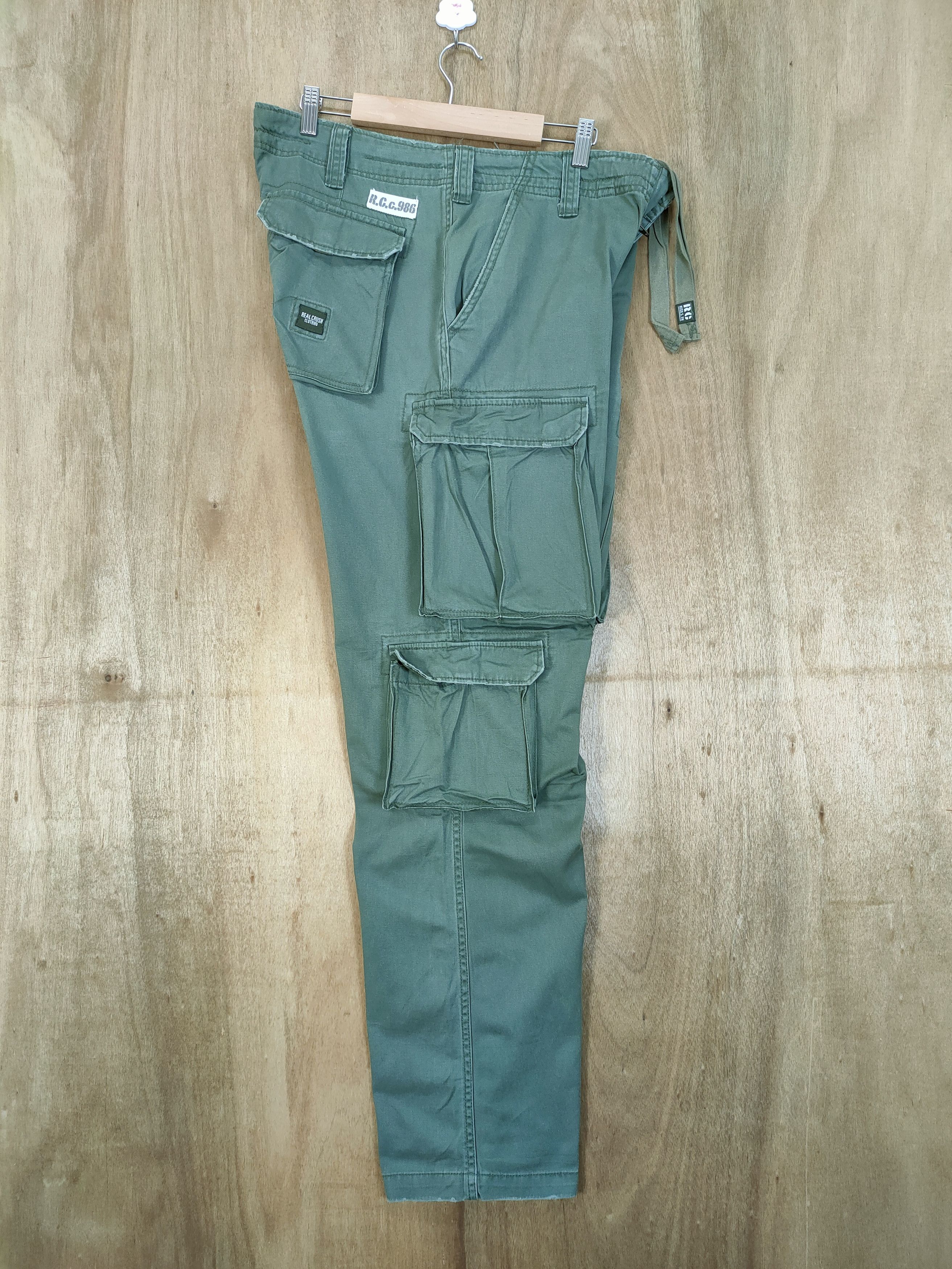 Japanese Brand 9 POCKET VINTAGE RCC FADED CARGO PANTS Size US 36 / EU 52 - 9 Thumbnail