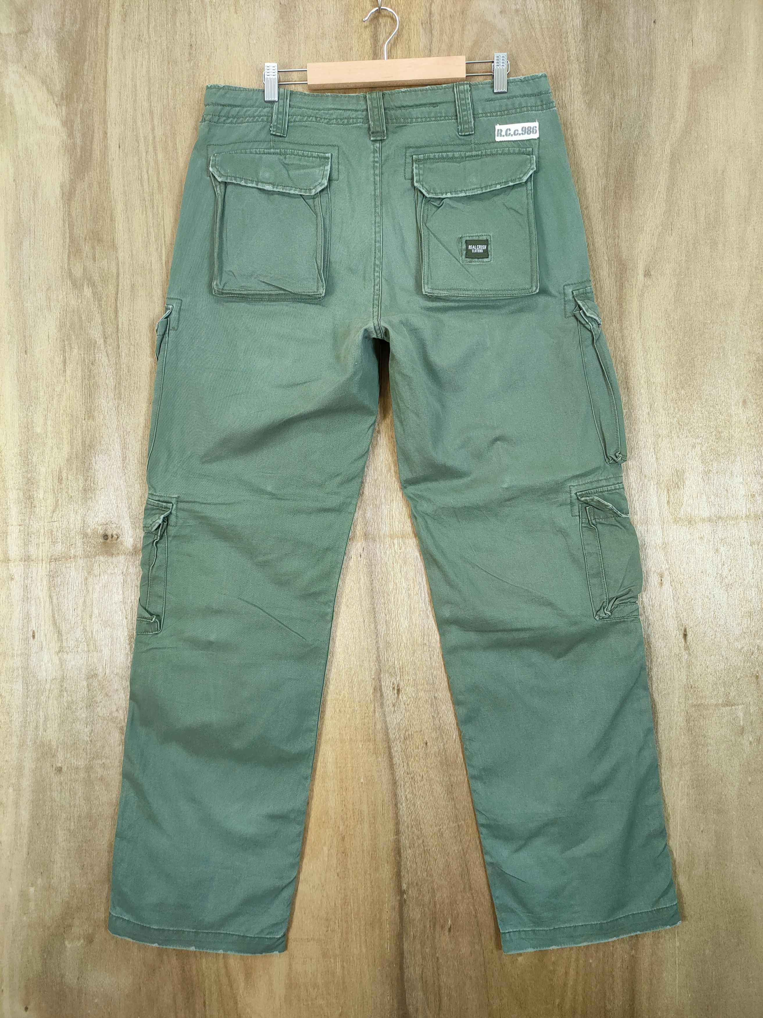 Japanese Brand 9 POCKET VINTAGE RCC FADED CARGO PANTS Size US 36 / EU 52 - 5 Thumbnail