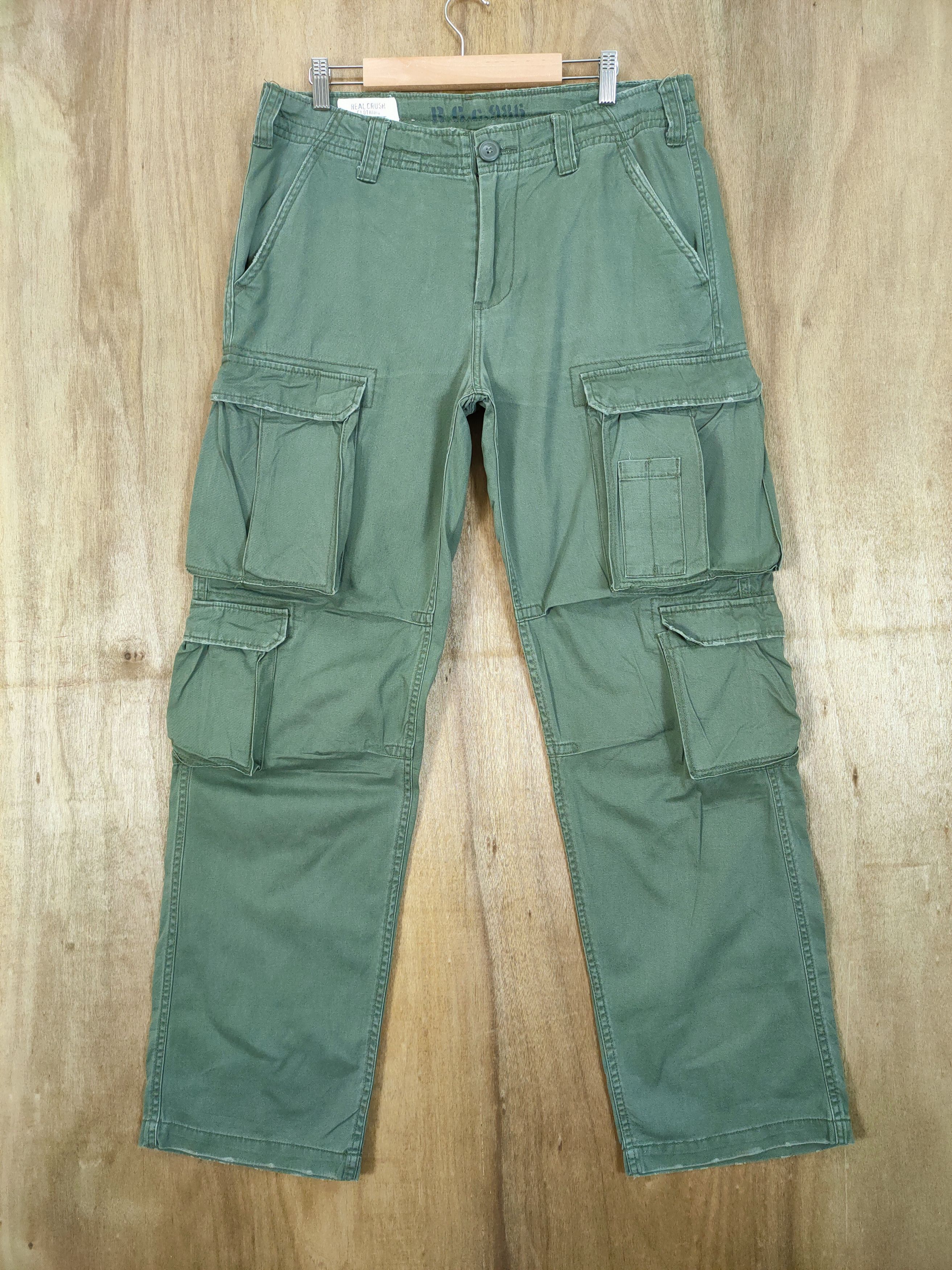 Japanese Brand 9 POCKET VINTAGE RCC FADED CARGO PANTS Size US 36 / EU 52 - 1 Thumbnail