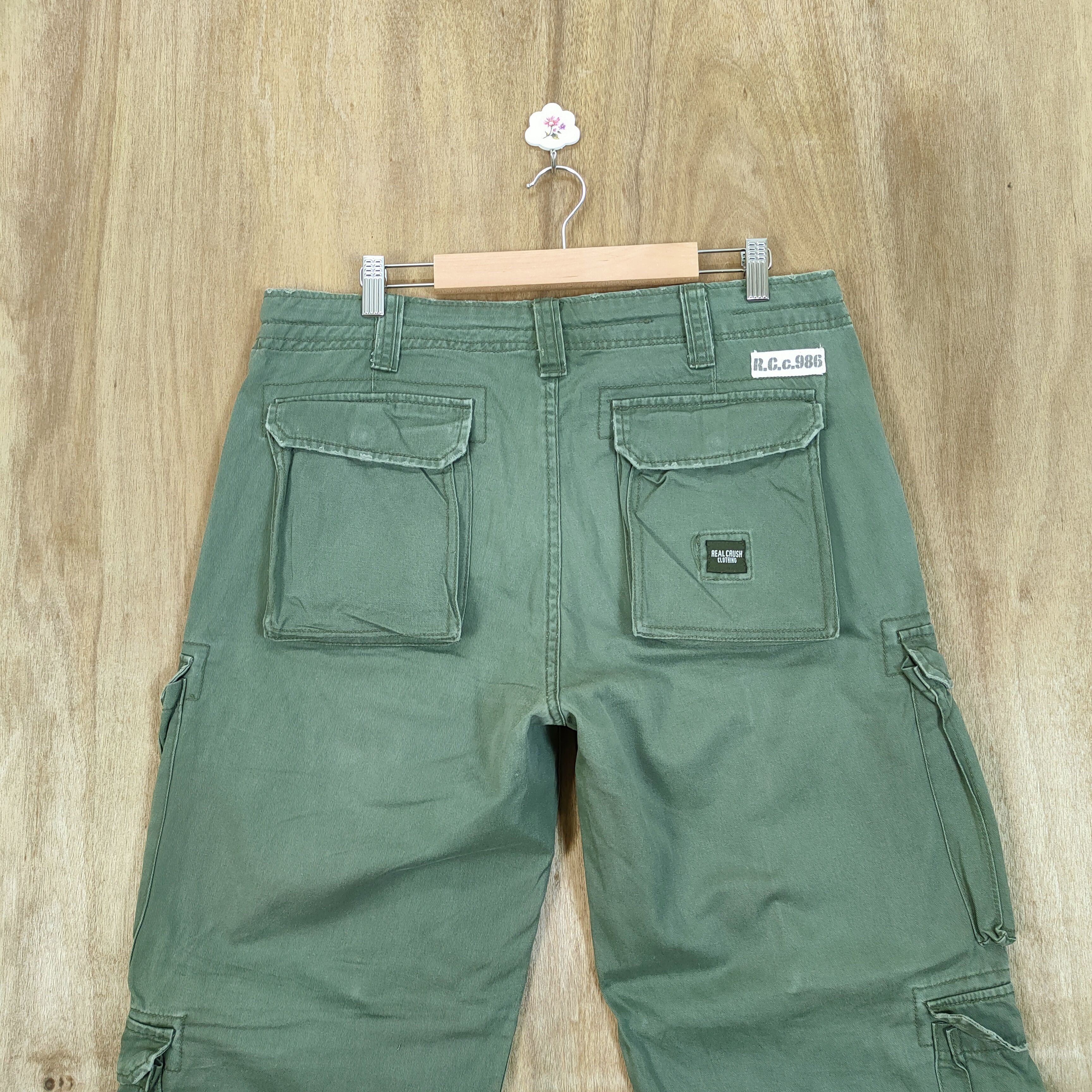 Japanese Brand 9 POCKET VINTAGE RCC FADED CARGO PANTS Size US 36 / EU 52 - 6 Thumbnail