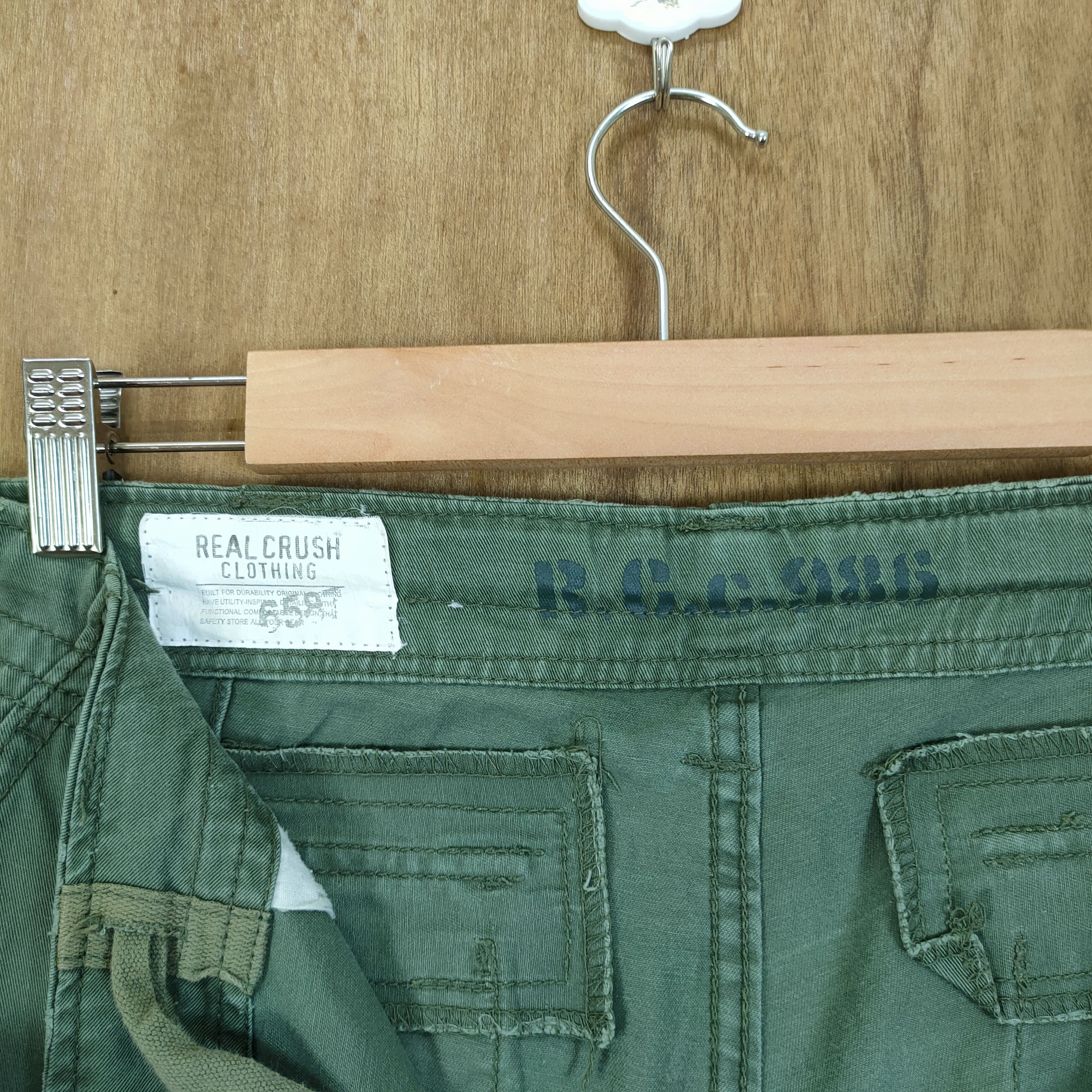 Japanese Brand 9 POCKET VINTAGE RCC FADED CARGO PANTS Size US 36 / EU 52 - 13 Thumbnail