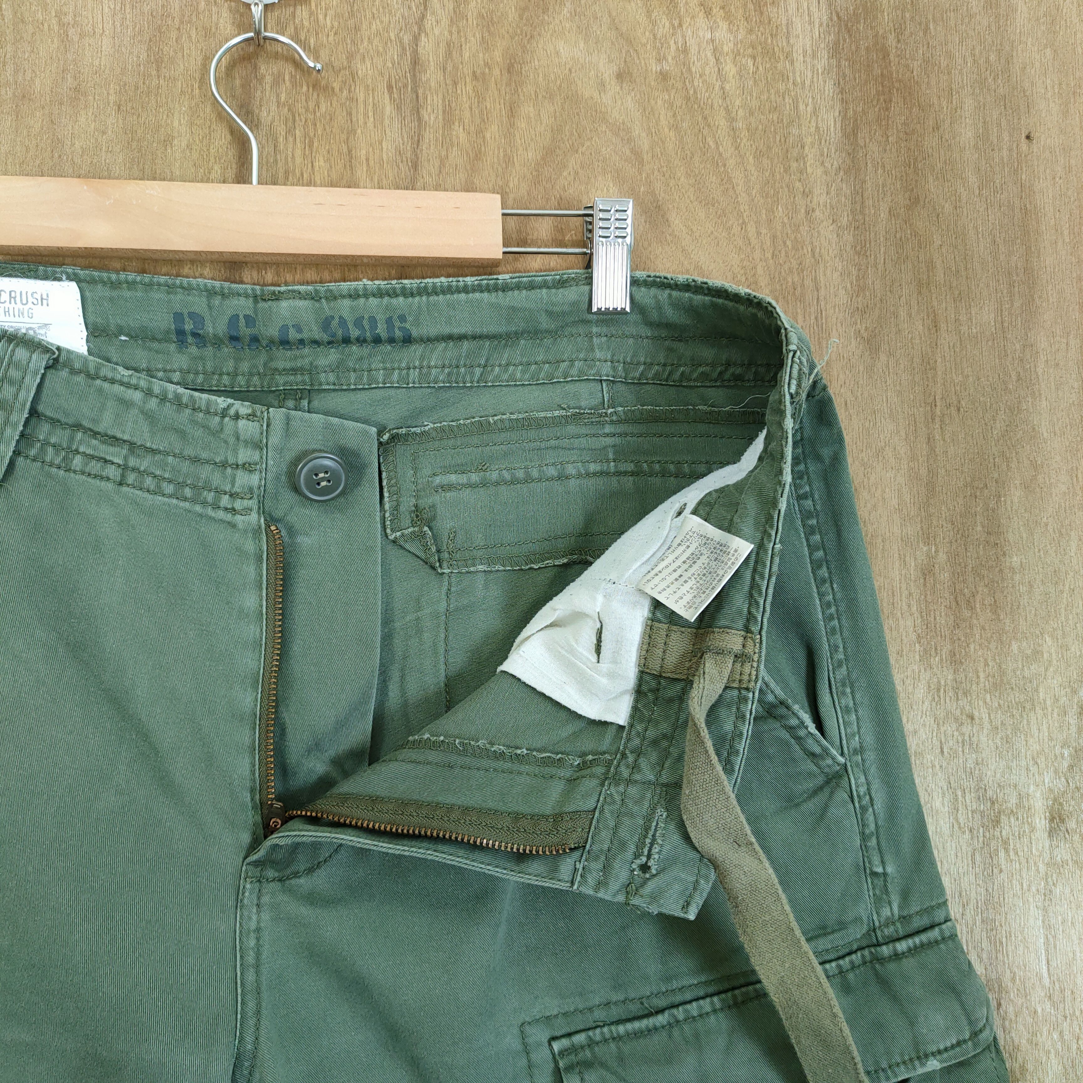 Japanese Brand 9 POCKET VINTAGE RCC FADED CARGO PANTS Size US 36 / EU 52 - 12 Thumbnail