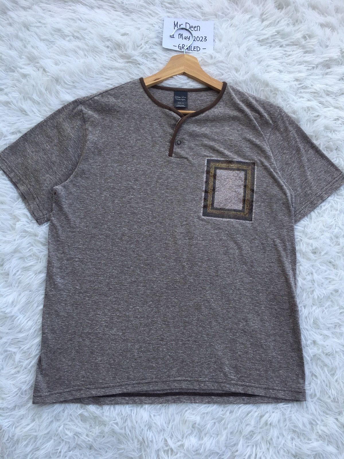 Number (N)ine Rare Vintage Number Nine Brown Tshirt Size US L / EU 52-54 / 3 - 4 Thumbnail