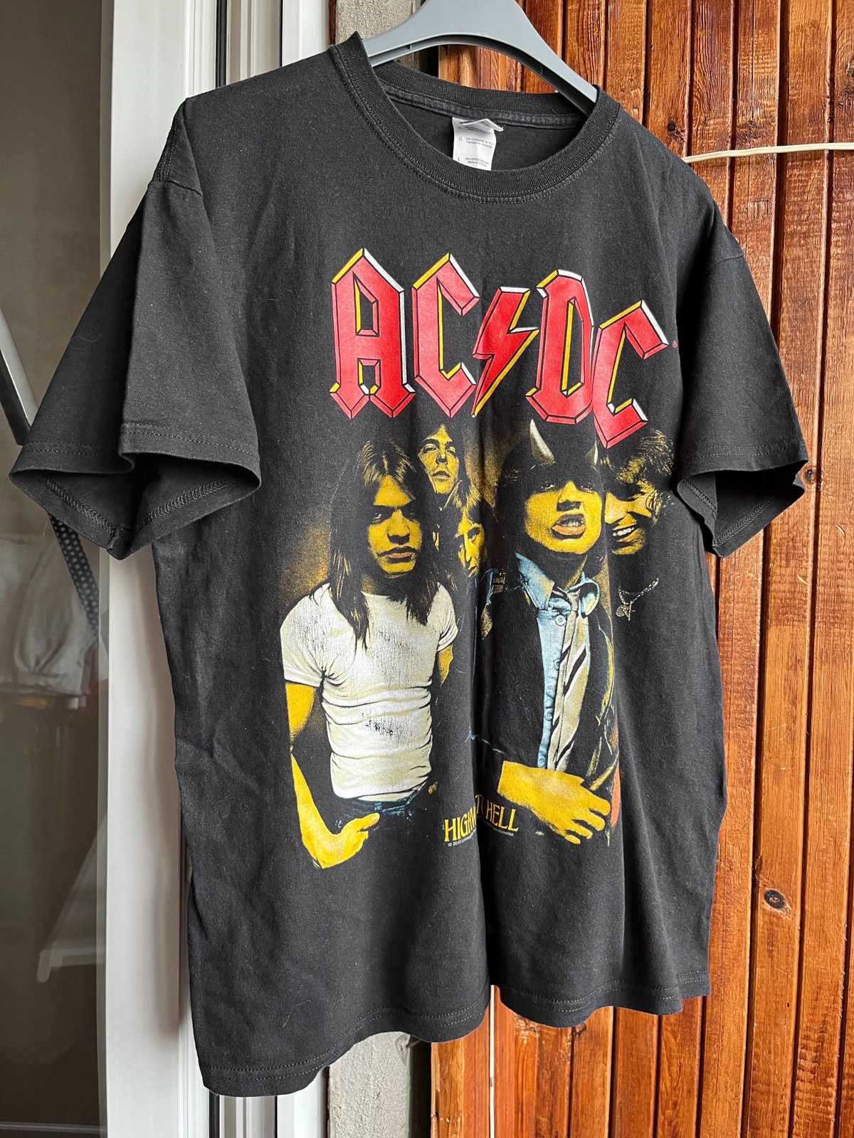 Vintage Vintage AC/DC Faded Black Rock T-Shirt | Grailed