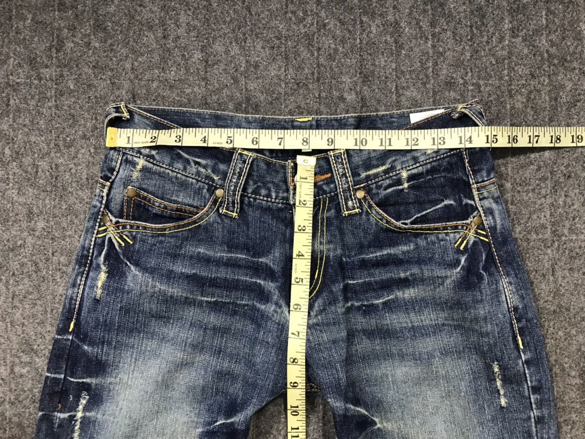 Japanese Brand × Vintage Vintage Icom Distressed Denim Leather Pocket Design Size 30" / US 8 / IT 44 - 17 Thumbnail