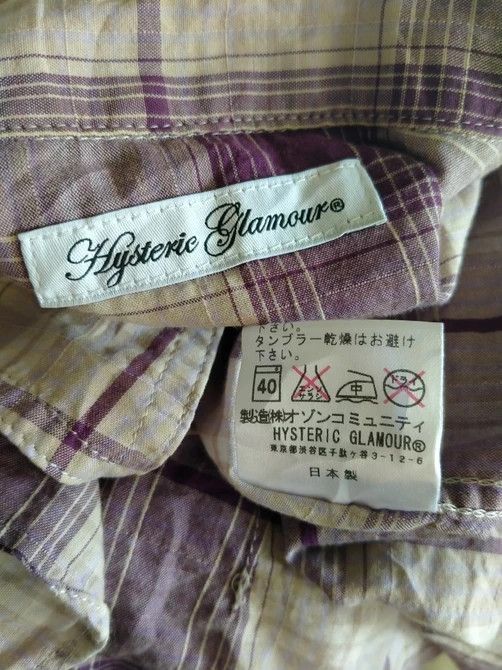 Hysteric Glamour Hysteric Glamour Tartan Plaid Long Sleeve Shirt Size US S / EU 44-46 / 1 - 9 Thumbnail