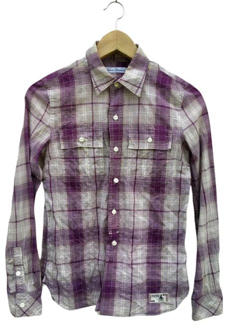 image of 20471120 x Hysteric Glamour Tartan Plaid Long Sleeve Shirt, Men's (Size Small)