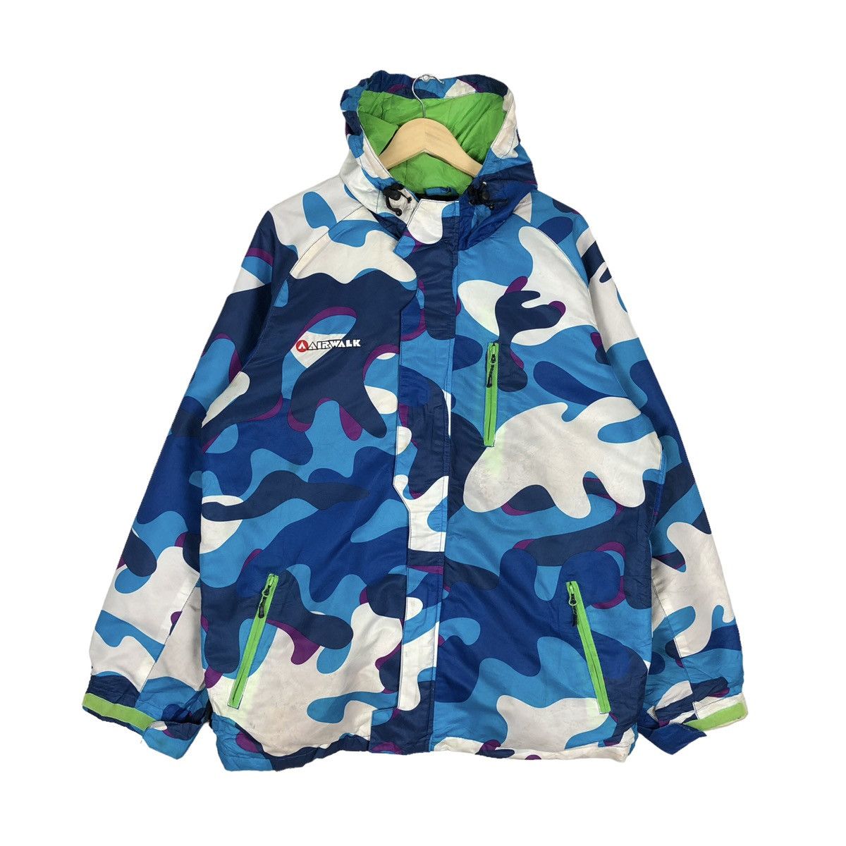 Vintage Awesome Ski Jacket By Airwalk Camo Multicolour Jacket Grailed