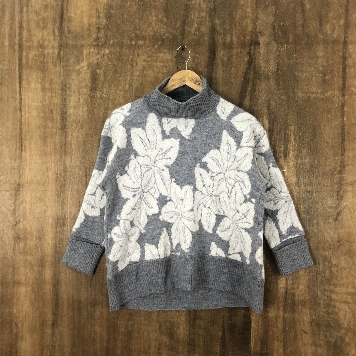 image of Aran Isles Knitwear x Vintage Pagong Made In Japan Grey Cardigan Knitwear Vintage 6232, Women's (Si