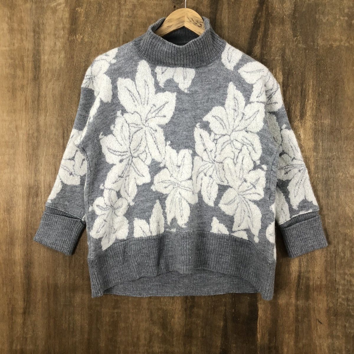 Aran Isles Knitwear Pagong made in japan Grey Cardigan Knitwear vintage #6232 Size M / US 6-8 / IT 42-44 - 3 Thumbnail