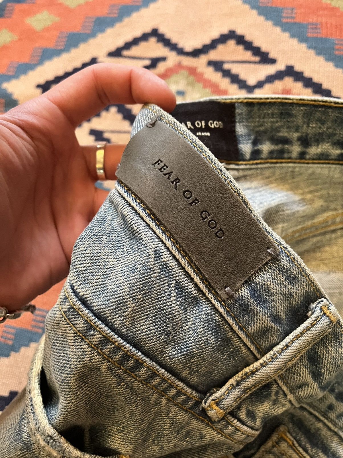 Fear of God Fear of god 5th collection distressed denim Size US 29 - 9 Thumbnail