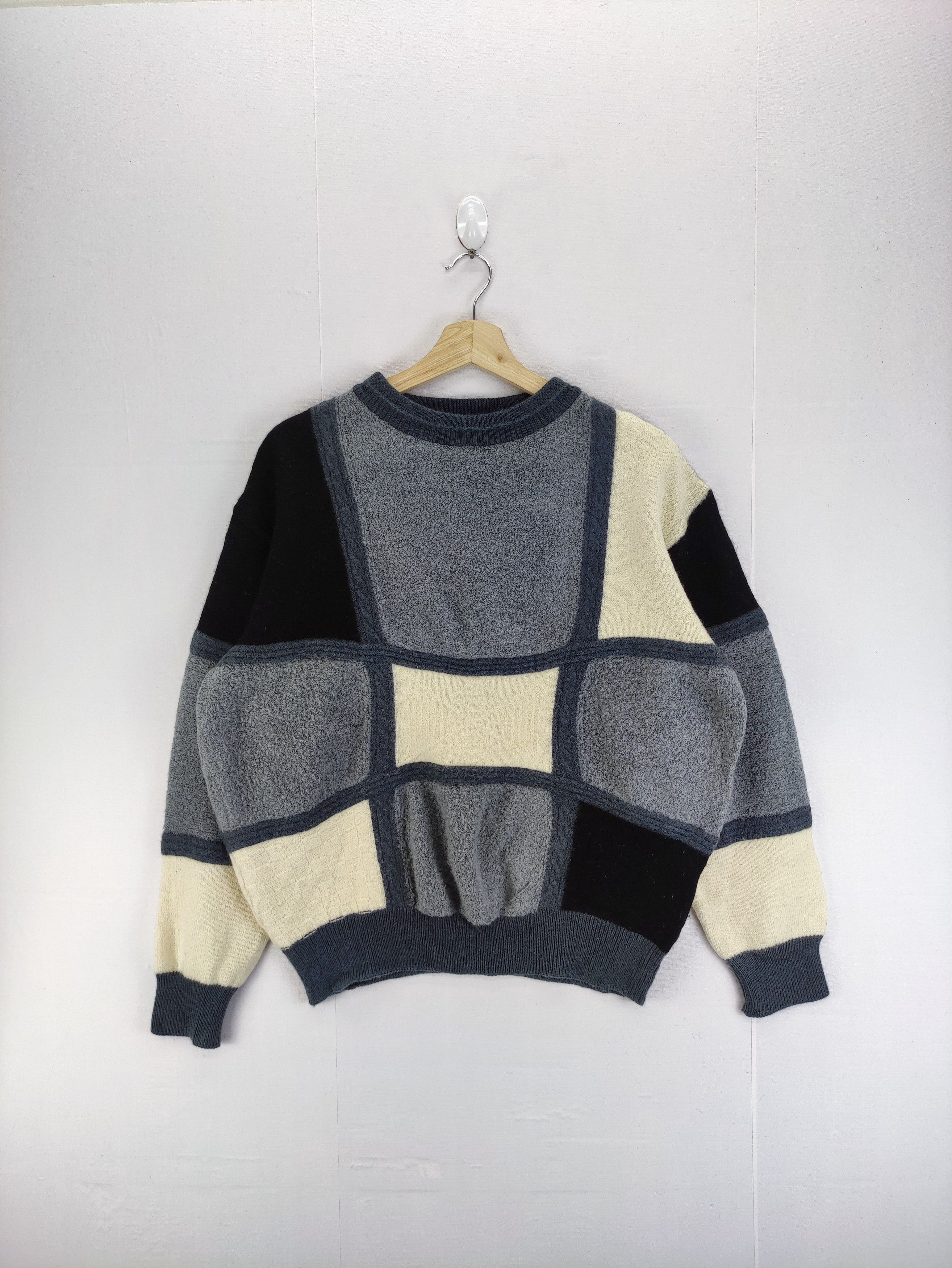 Aran Isles Knitwear Vintage Melka Wool Knit Jumper Block Colour Sweater Jumper Size US L / EU 52-54 / 3 - 1 Thumbnail