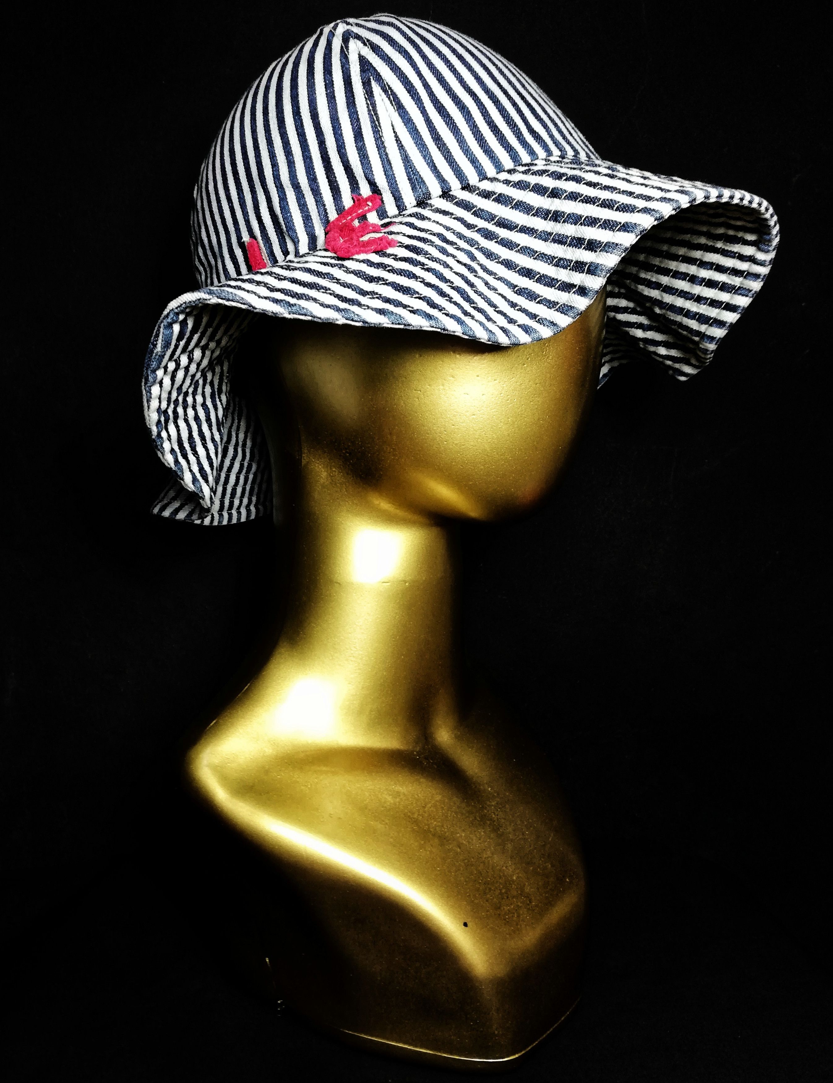 Japanese Brand 🔥Denim And Dungarees By Fith Hickory Stripe Bucket Hat🔥 Size ONE SIZE - 2 Thumbnail