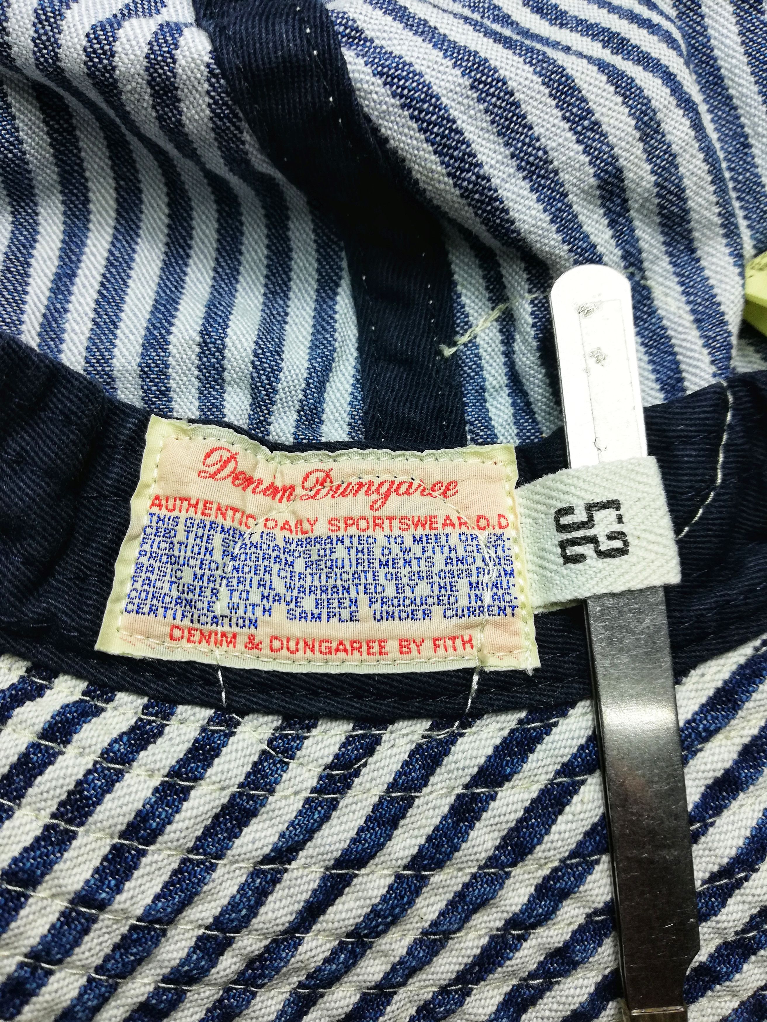 Japanese Brand 🔥Denim And Dungarees By Fith Hickory Stripe Bucket Hat🔥 Size ONE SIZE - 13 Thumbnail